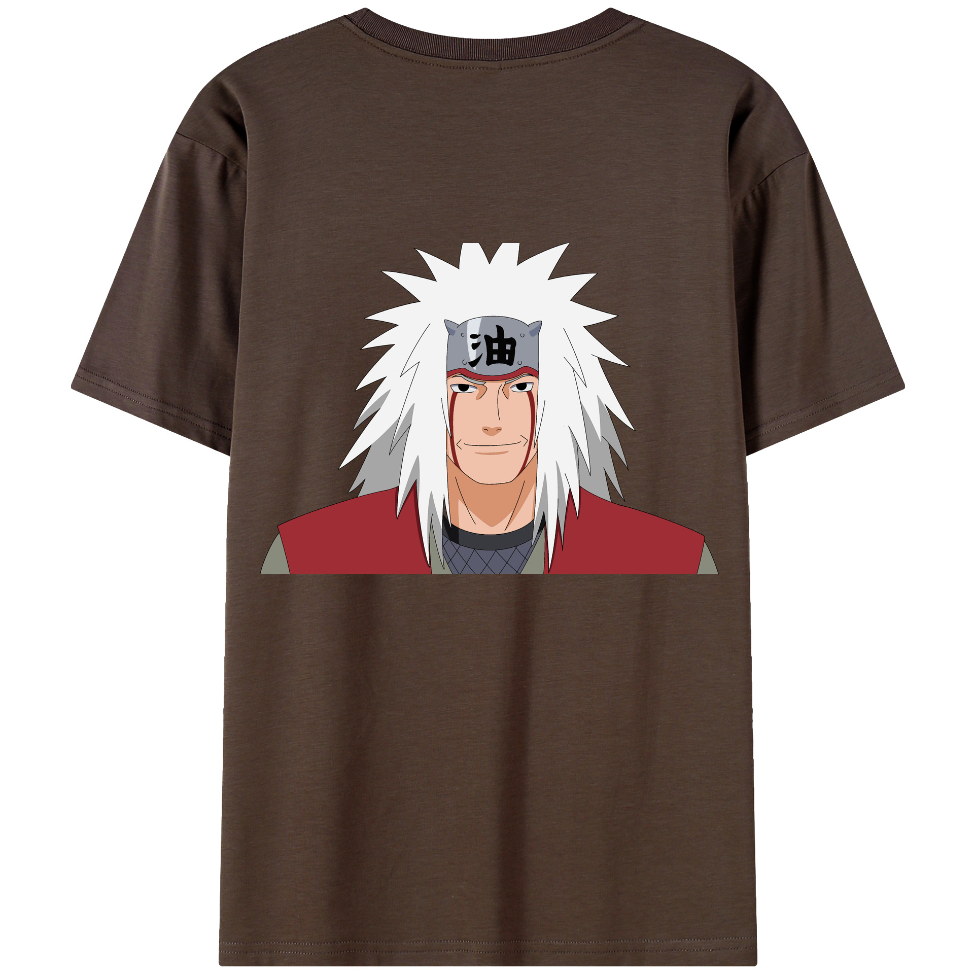 （画像用） NARUTO -ナルト- 自来也（じらいや） Jiraiya 綿100％半袖Tシャツ（背面プリント）