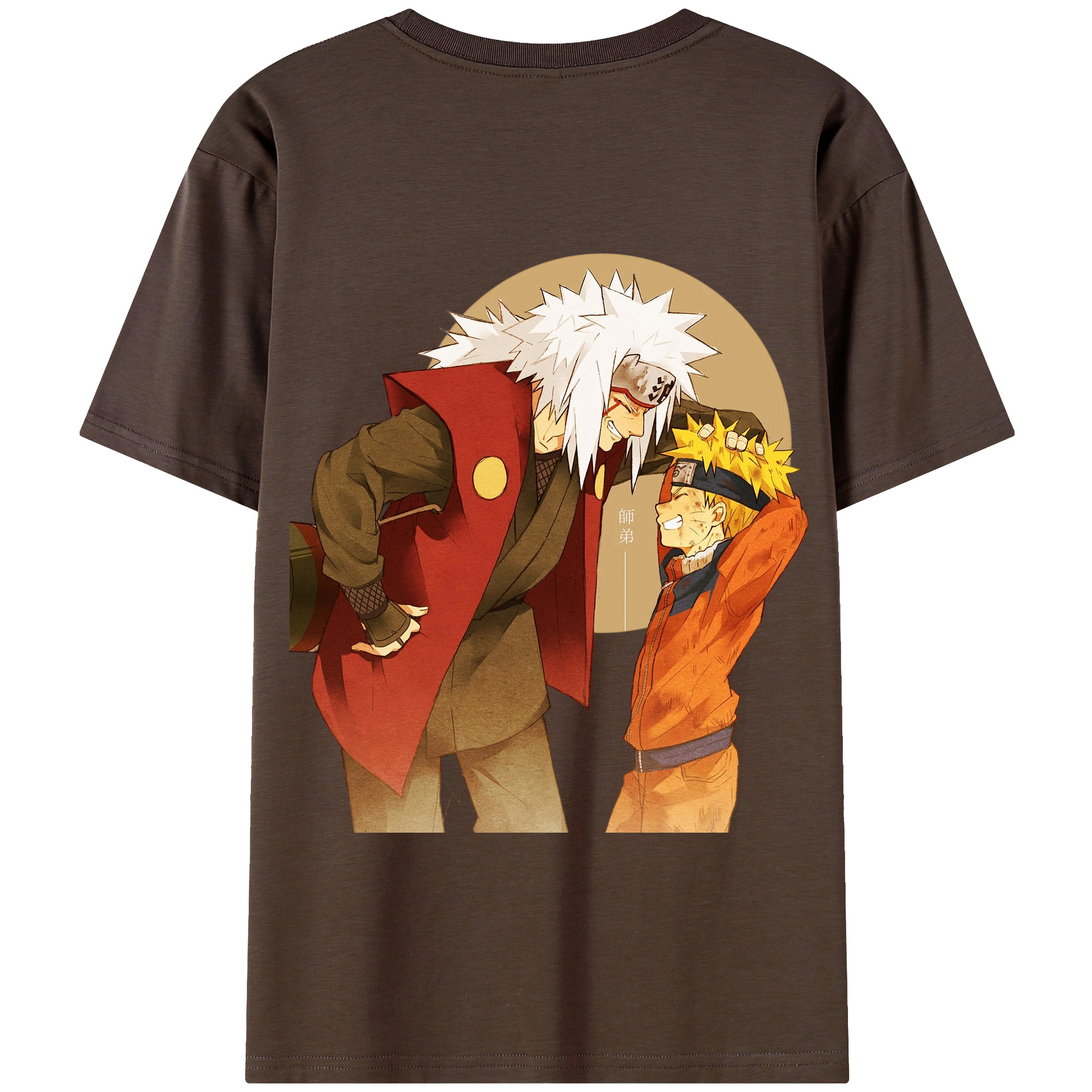 （画像用） NARUTO -ナルト- 自来也（じらいや） Jiraiya 綿100％半袖Tシャツ（背面プリント）