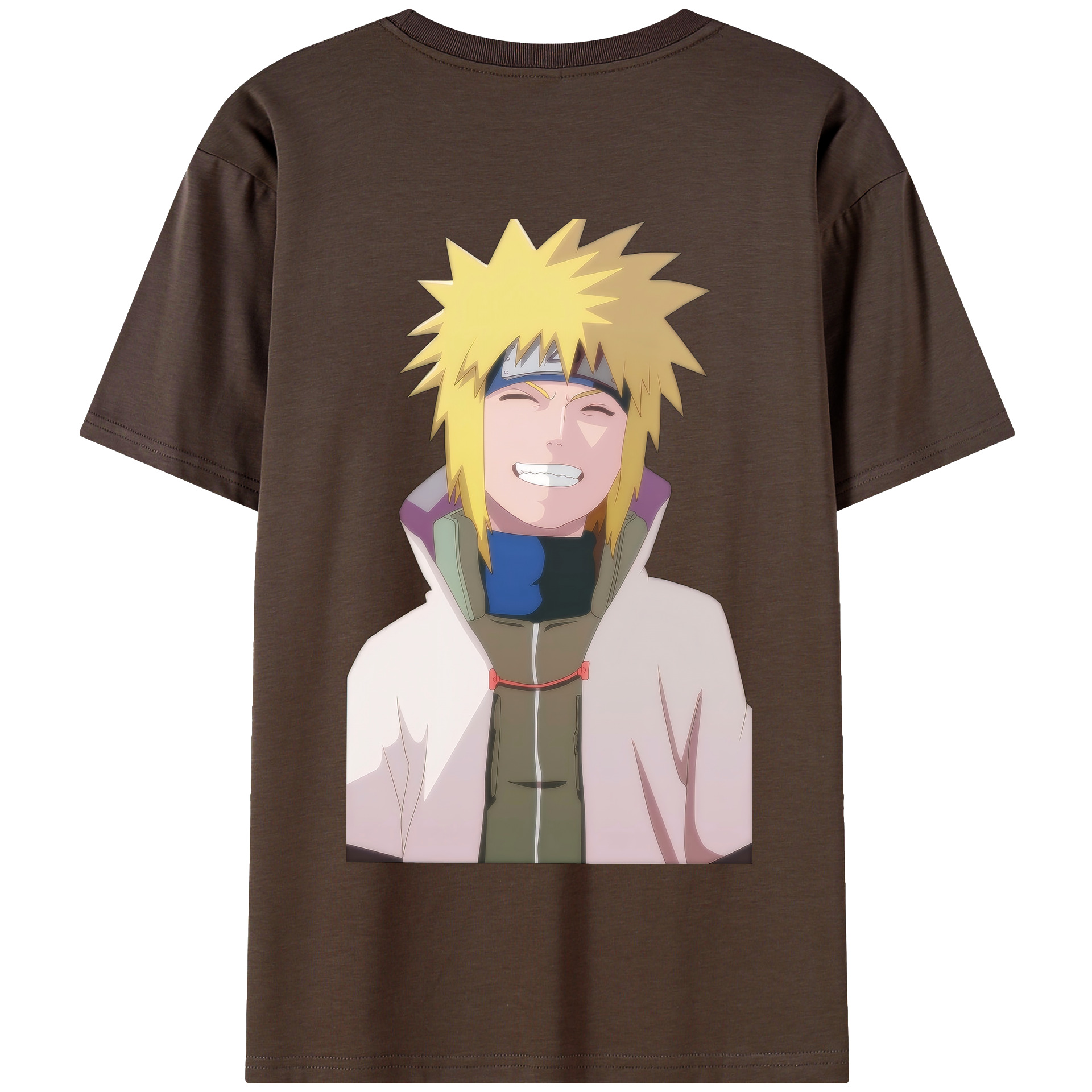 （画像用） NARUTO -ナルト- 波風 ミナト Namikaze Minato 綿100％半袖Tシャツ（背面プリント）
