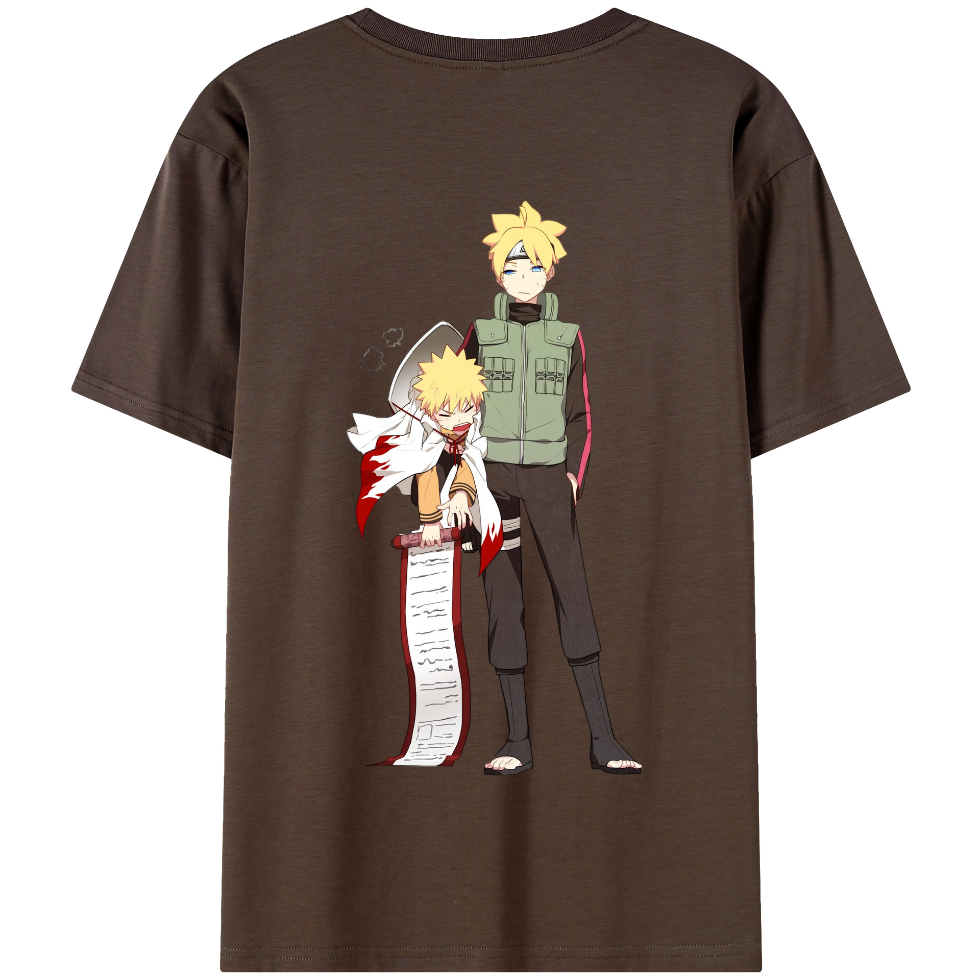 （画像用） NARUTO -ナルト- 波風 ミナト Namikaze Minato 綿100％半袖Tシャツ（背面プリント）