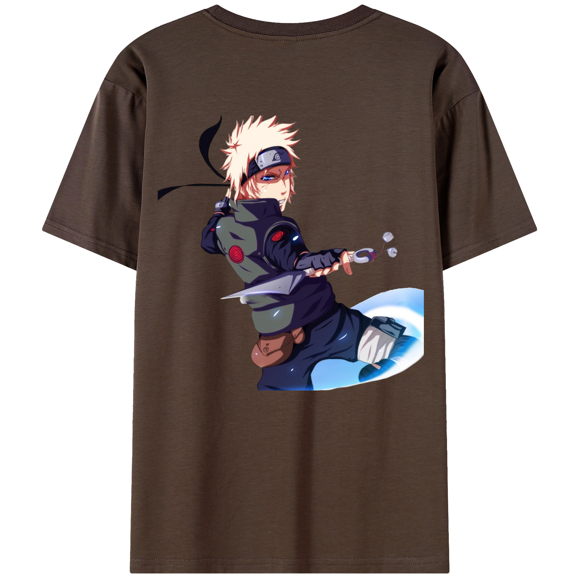 （画像用） NARUTO -ナルト- 波風 ミナト Namikaze Minato 綿100％半袖Tシャツ（背面プリント）