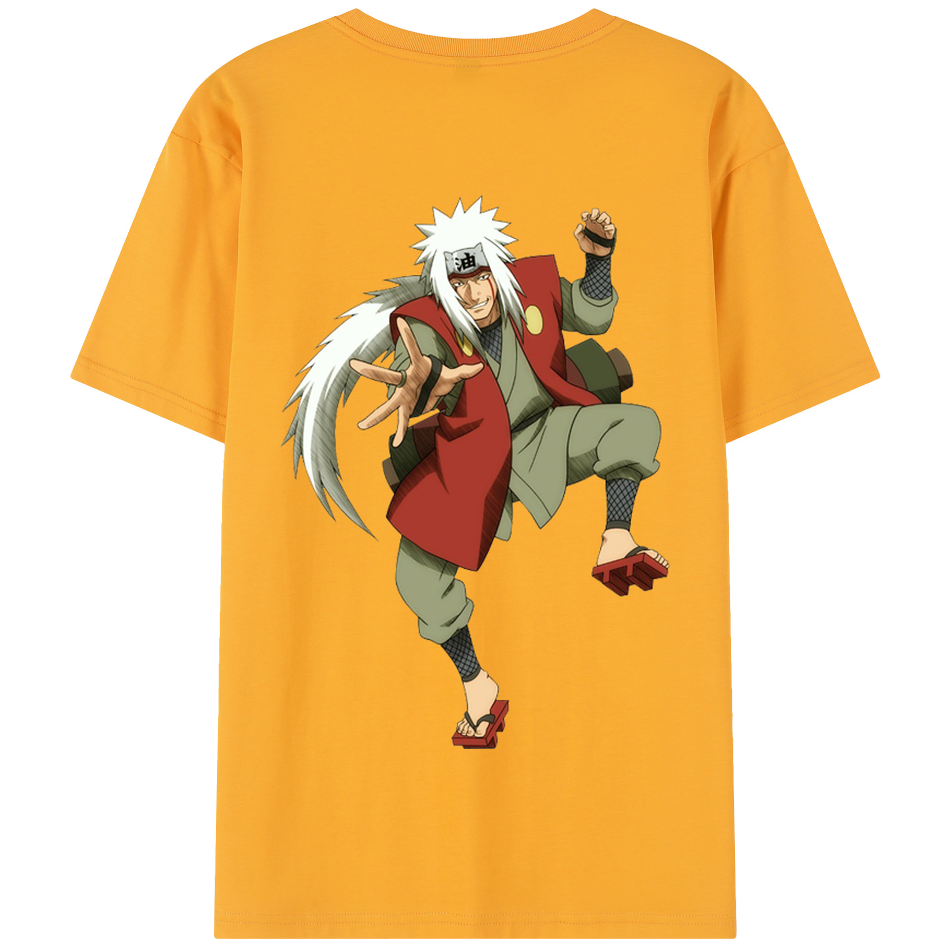 （画像用） NARUTO -ナルト- 自来也（じらいや） Jiraiya 綿100％半袖Tシャツ（背面プリント）