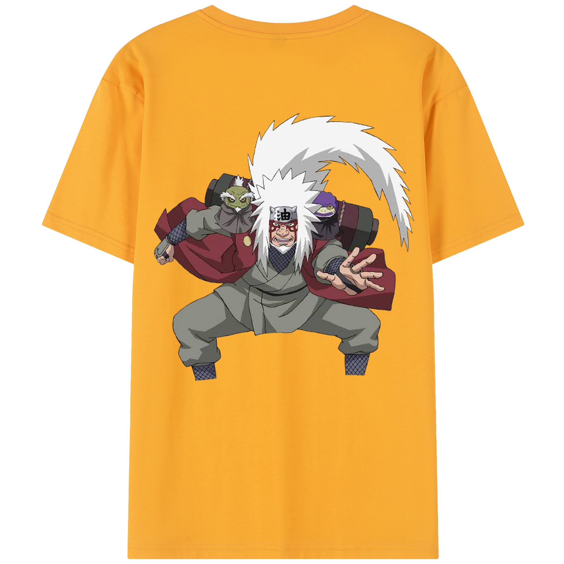 （画像用） NARUTO -ナルト- 自来也（じらいや） Jiraiya 綿100％半袖Tシャツ（背面プリント）