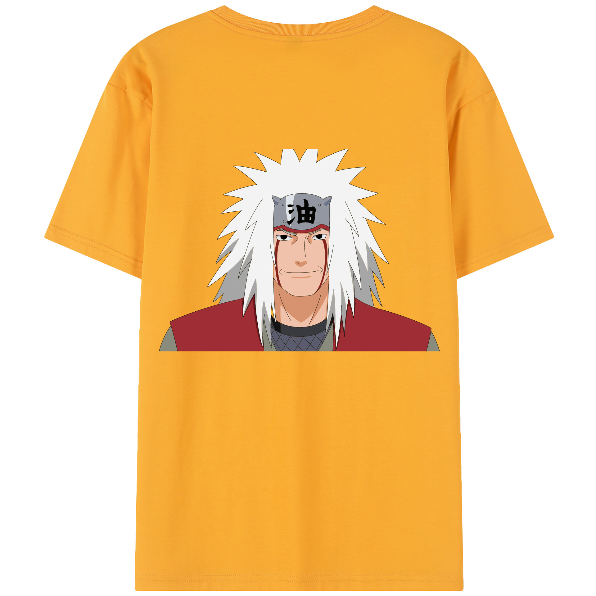（画像用） NARUTO -ナルト- 自来也（じらいや） Jiraiya 綿100％半袖Tシャツ（背面プリント）