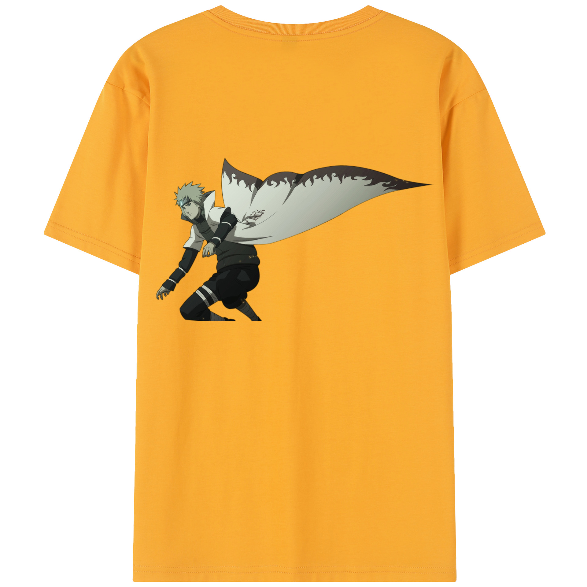 （画像用） NARUTO -ナルト- 波風 ミナト Namikaze Minato 綿100％半袖Tシャツ（背面プリント）