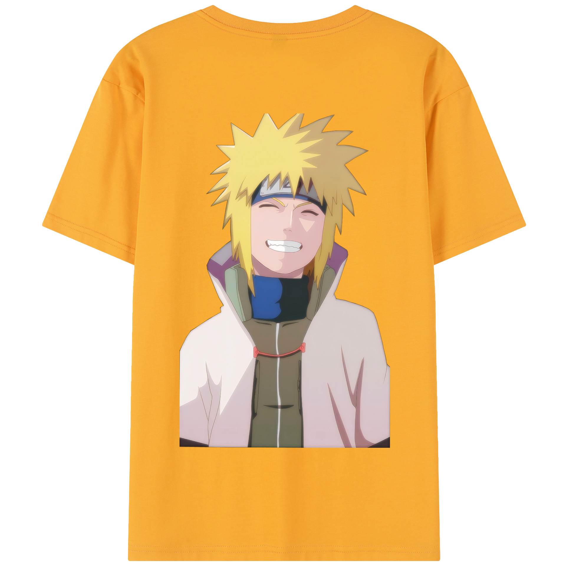 （画像用） NARUTO -ナルト- 波風 ミナト Namikaze Minato 綿100％半袖Tシャツ（背面プリント）