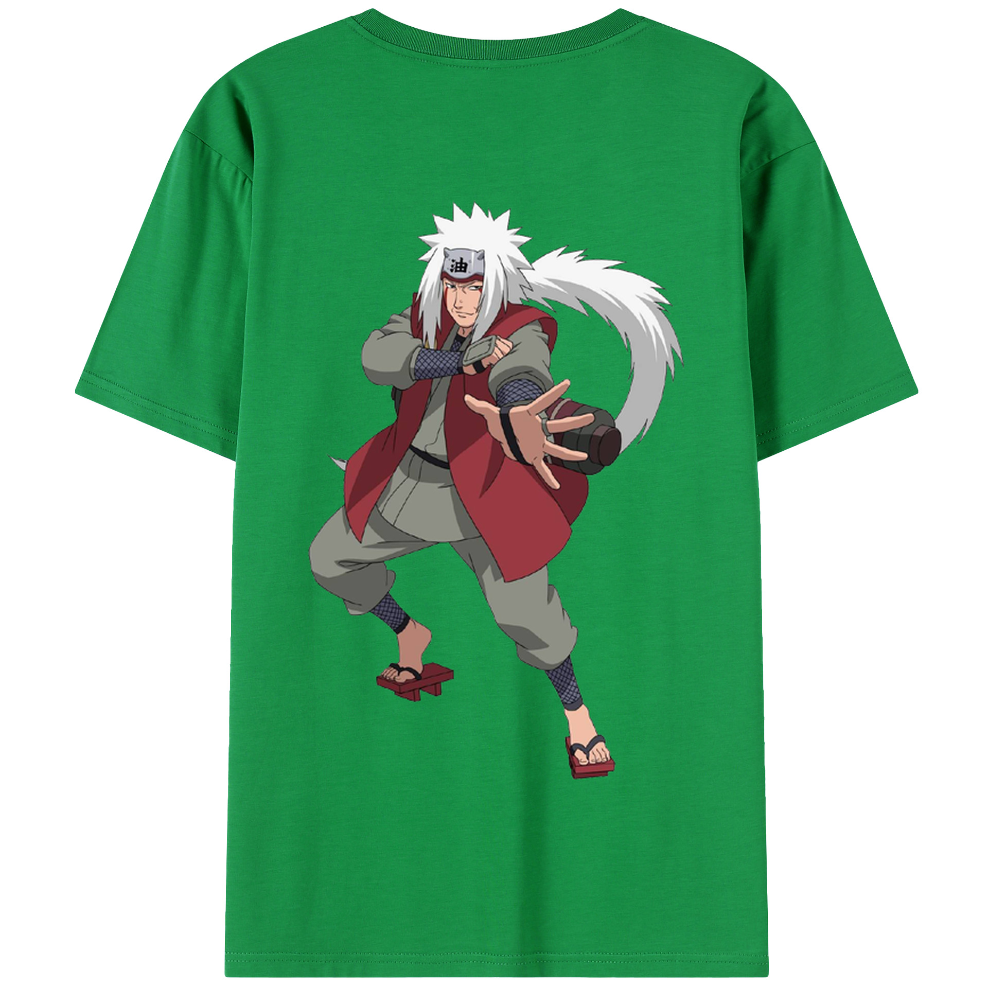 （画像用） NARUTO -ナルト- 自来也（じらいや） Jiraiya 綿100％半袖Tシャツ（背面プリント）
