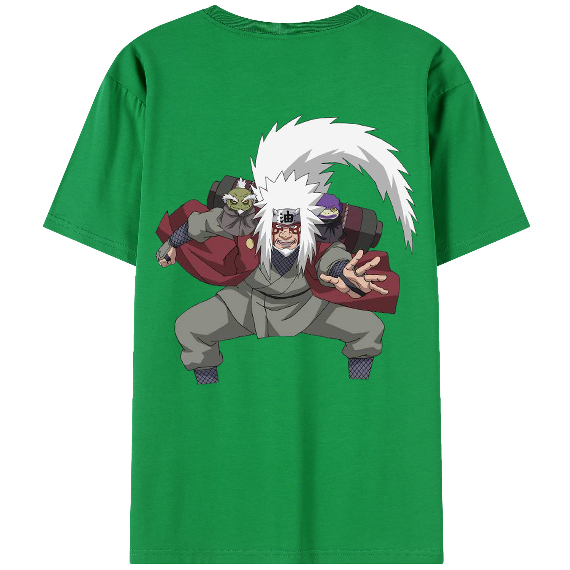 （画像用） NARUTO -ナルト- 自来也（じらいや） Jiraiya 綿100％半袖Tシャツ（背面プリント）