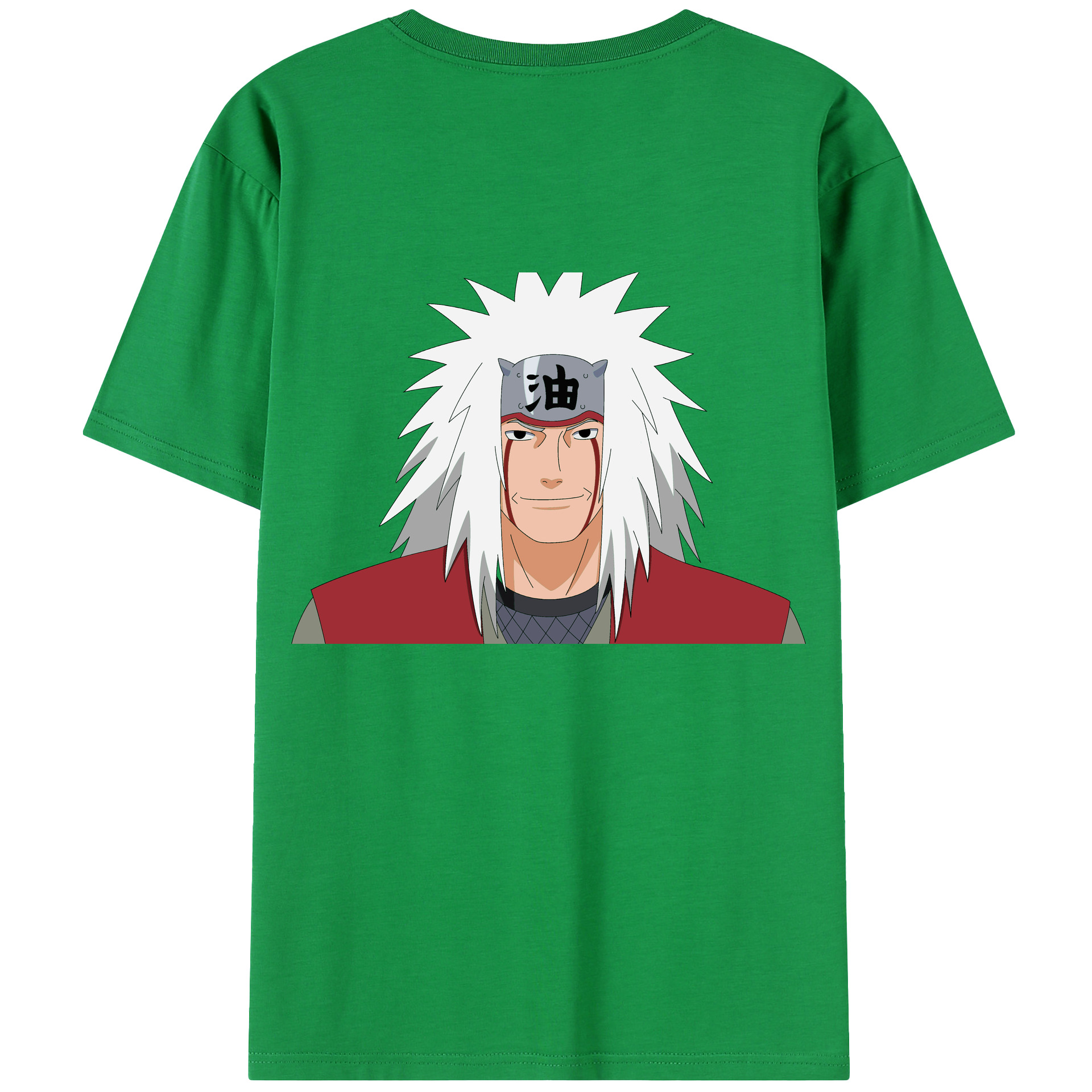 （画像用） NARUTO -ナルト- 自来也（じらいや） Jiraiya 綿100％半袖Tシャツ（背面プリント）