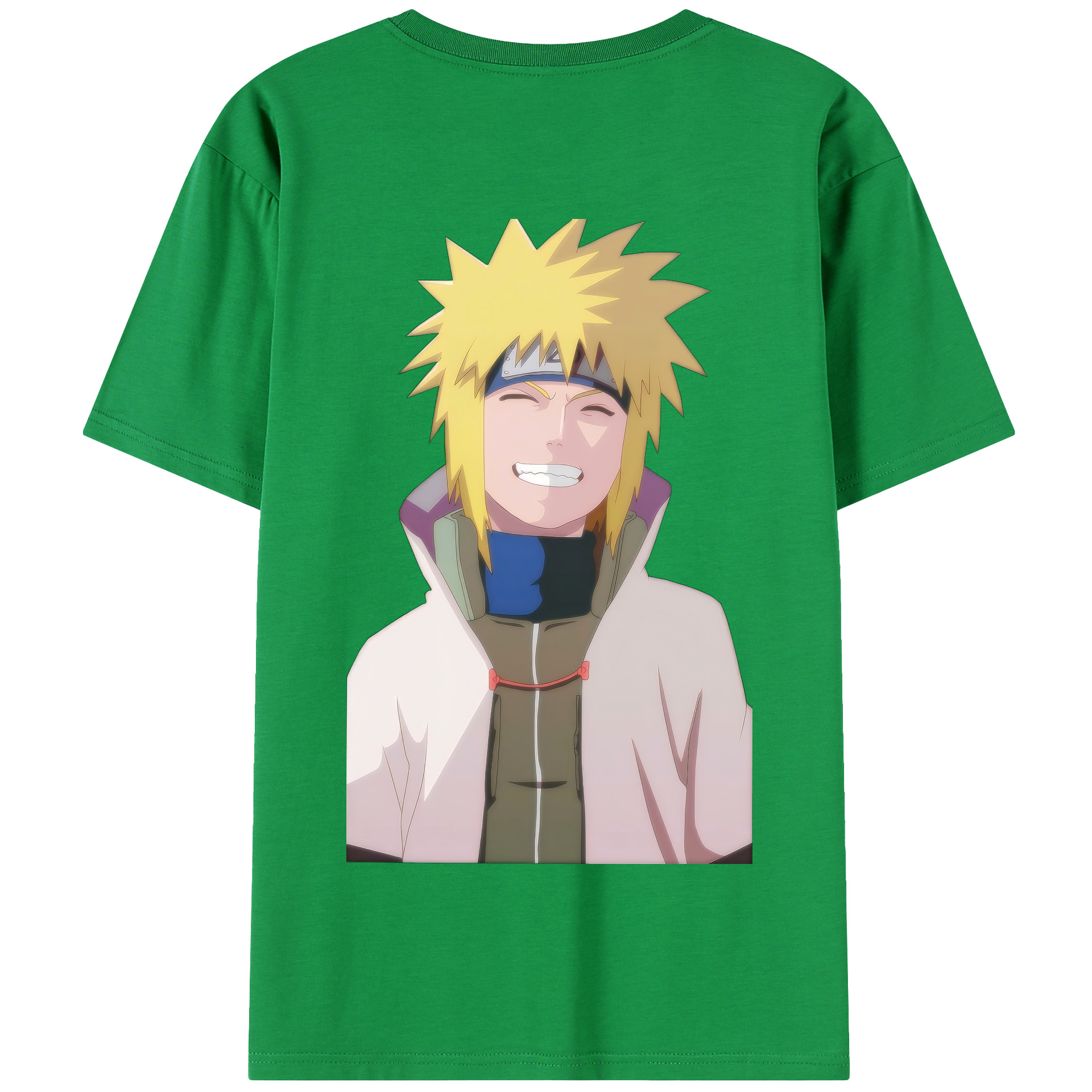 （画像用） NARUTO -ナルト- 波風 ミナト Namikaze Minato 綿100％半袖Tシャツ（背面プリント）