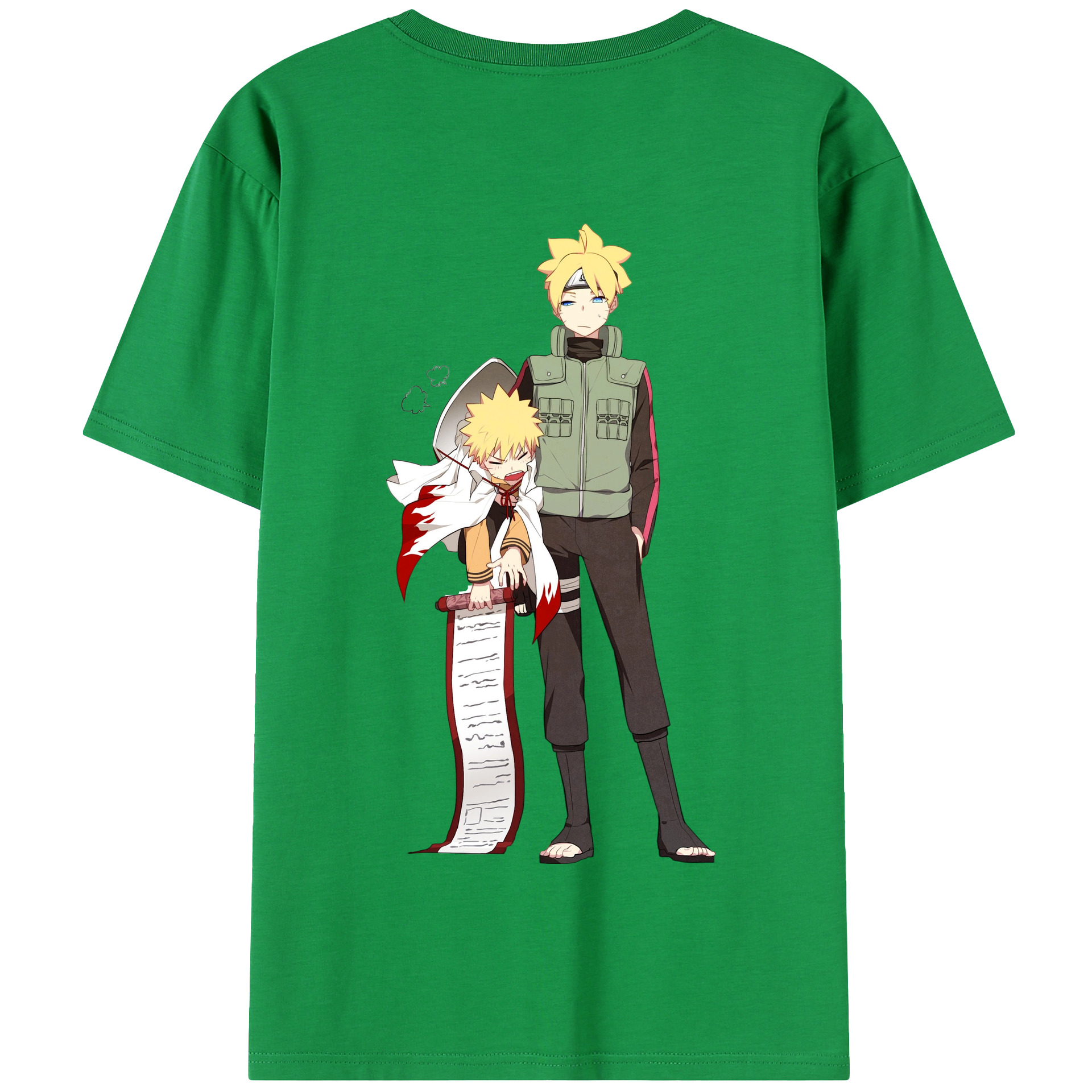 （画像用） NARUTO -ナルト- 波風 ミナト Namikaze Minato 綿100％半袖Tシャツ（背面プリント）
