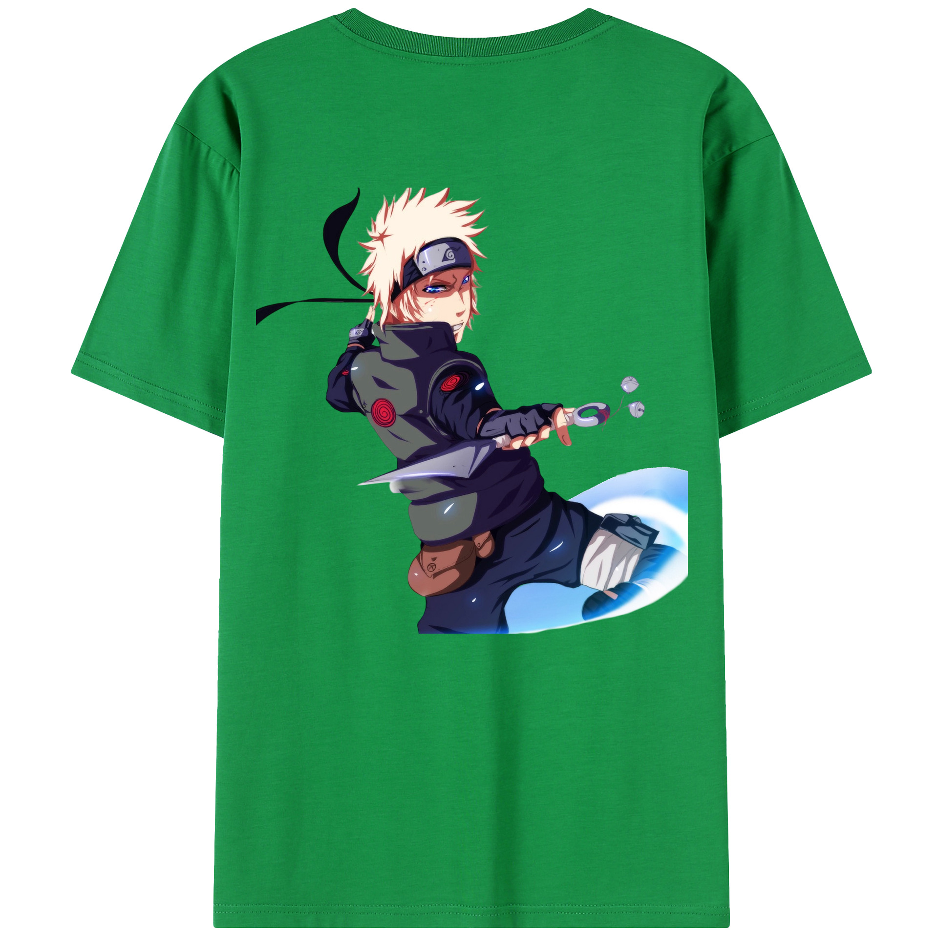 （画像用） NARUTO -ナルト- 波風 ミナト Namikaze Minato 綿100％半袖Tシャツ（背面プリント）