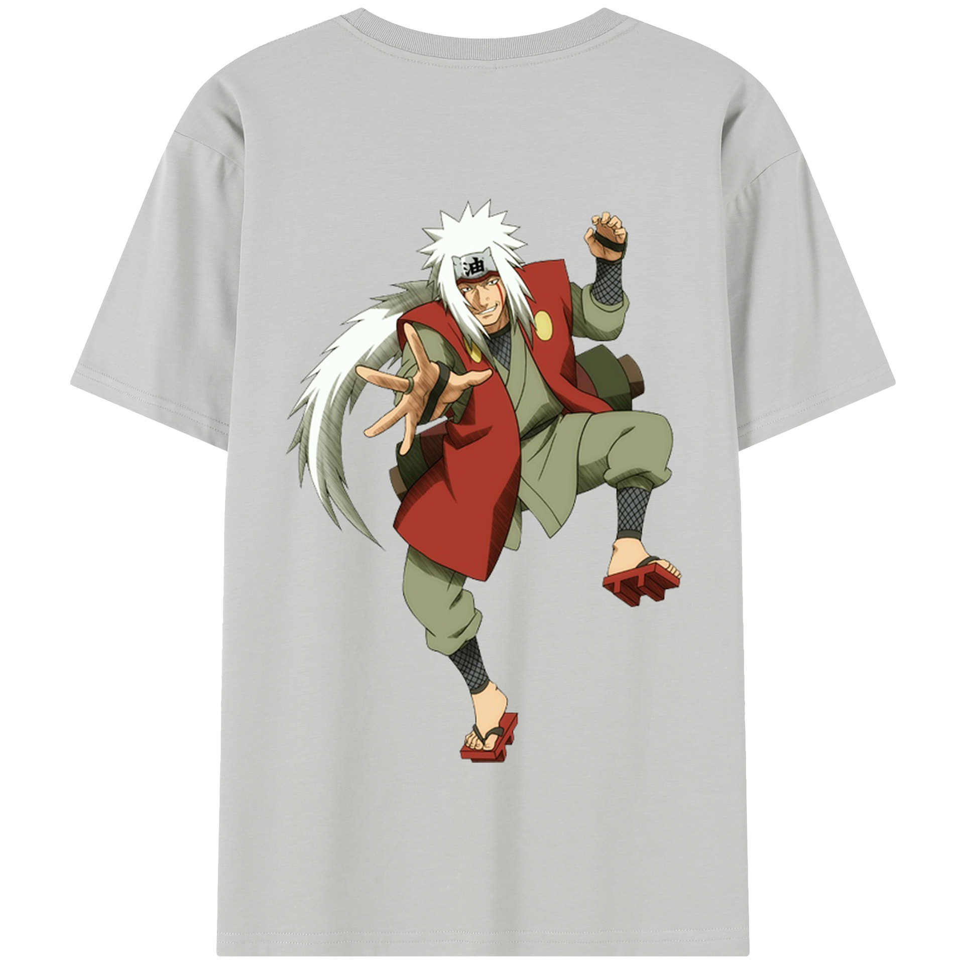 （画像用） NARUTO -ナルト- 自来也（じらいや） Jiraiya 綿100％半袖Tシャツ（背面プリント）