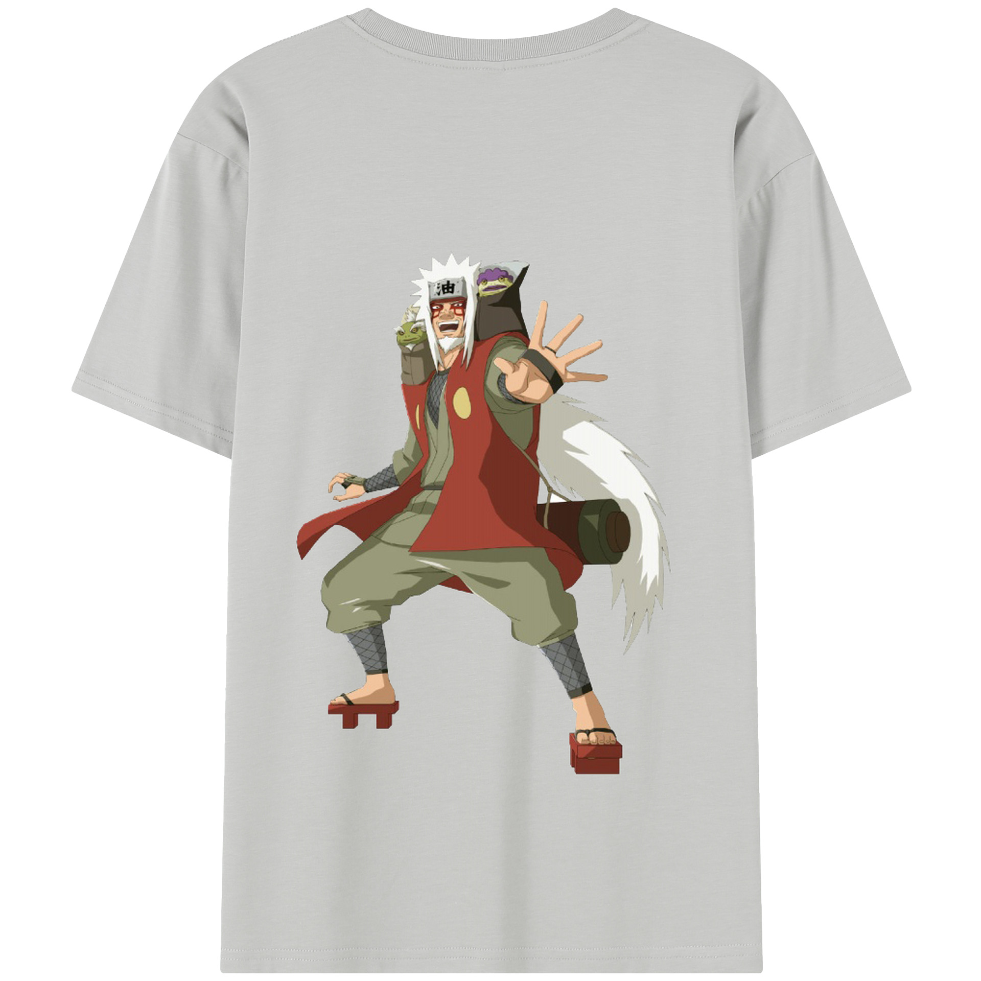 （画像用） NARUTO -ナルト- 自来也（じらいや） Jiraiya 綿100％半袖Tシャツ（背面プリント）