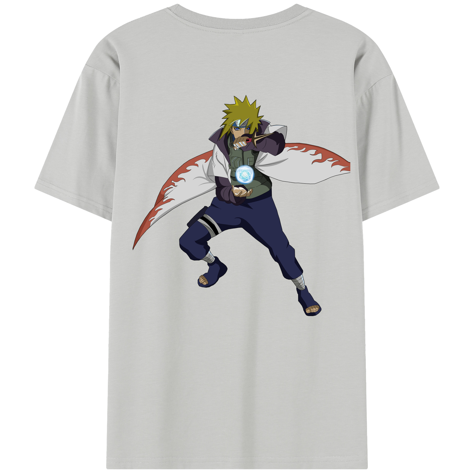 （画像用） NARUTO -ナルト- 波風 ミナト Namikaze Minato 綿100％半袖Tシャツ（背面プリント）