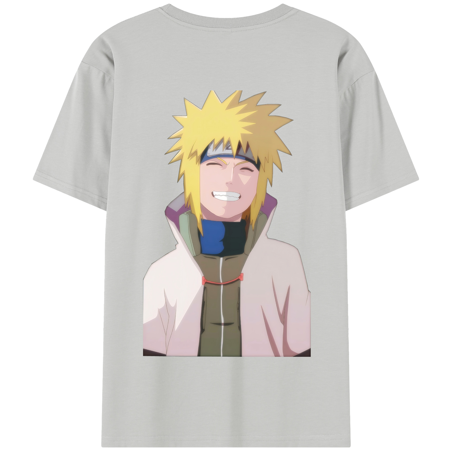 （画像用） NARUTO -ナルト- 波風 ミナト Namikaze Minato 綿100％半袖Tシャツ（背面プリント）