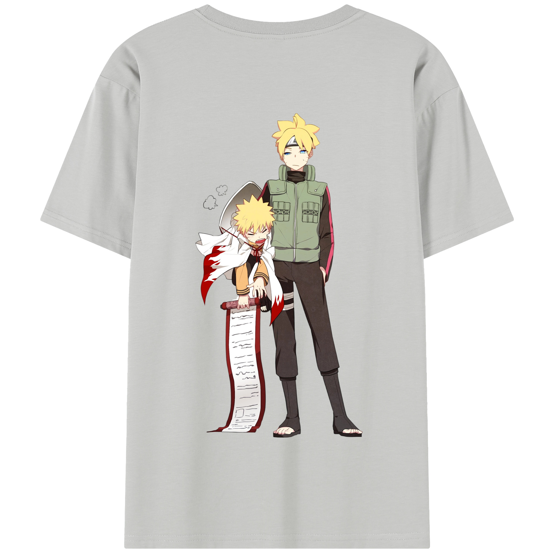 （画像用） NARUTO -ナルト- 波風 ミナト Namikaze Minato 綿100％半袖Tシャツ（背面プリント）