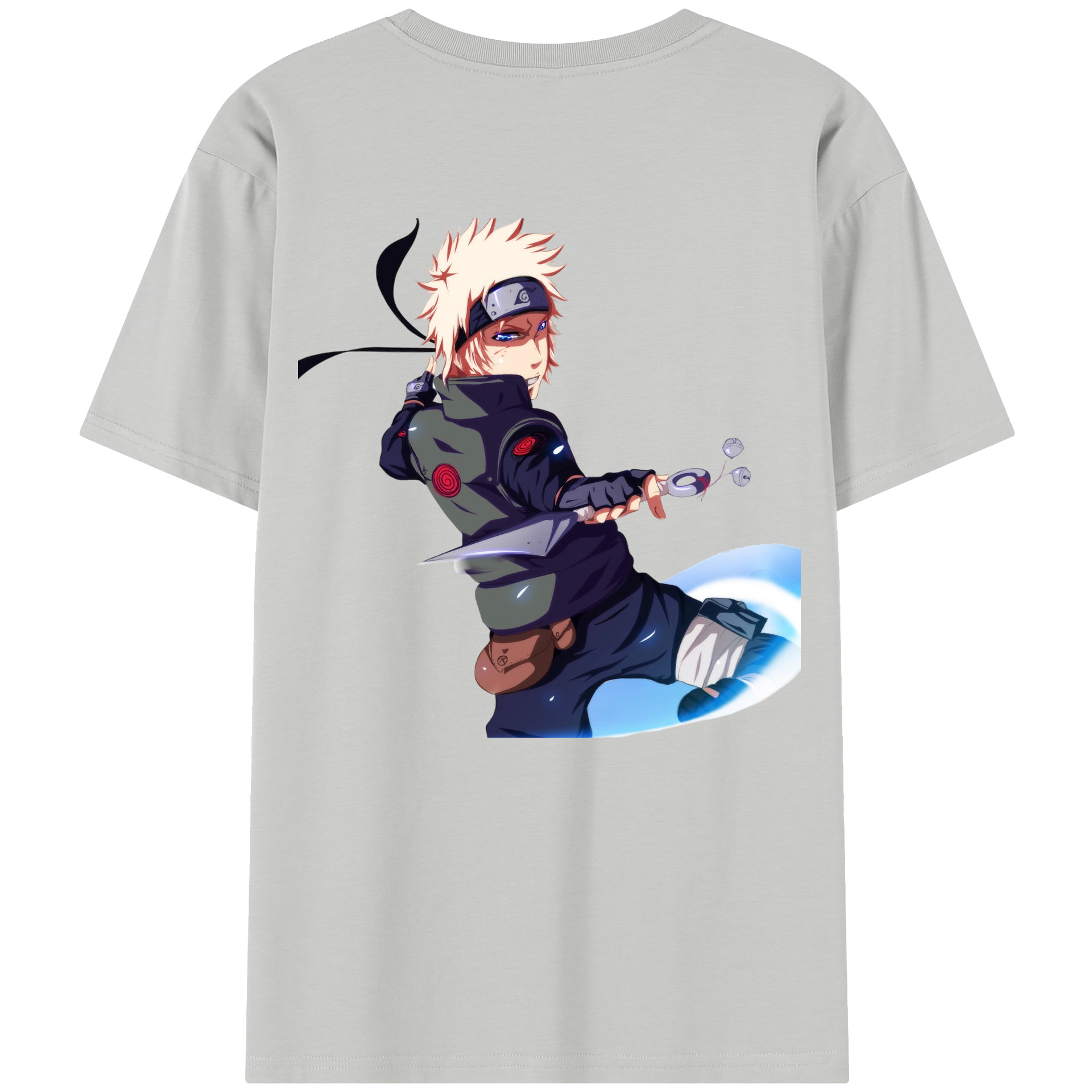 （画像用） NARUTO -ナルト- 波風 ミナト Namikaze Minato 綿100％半袖Tシャツ（背面プリント）