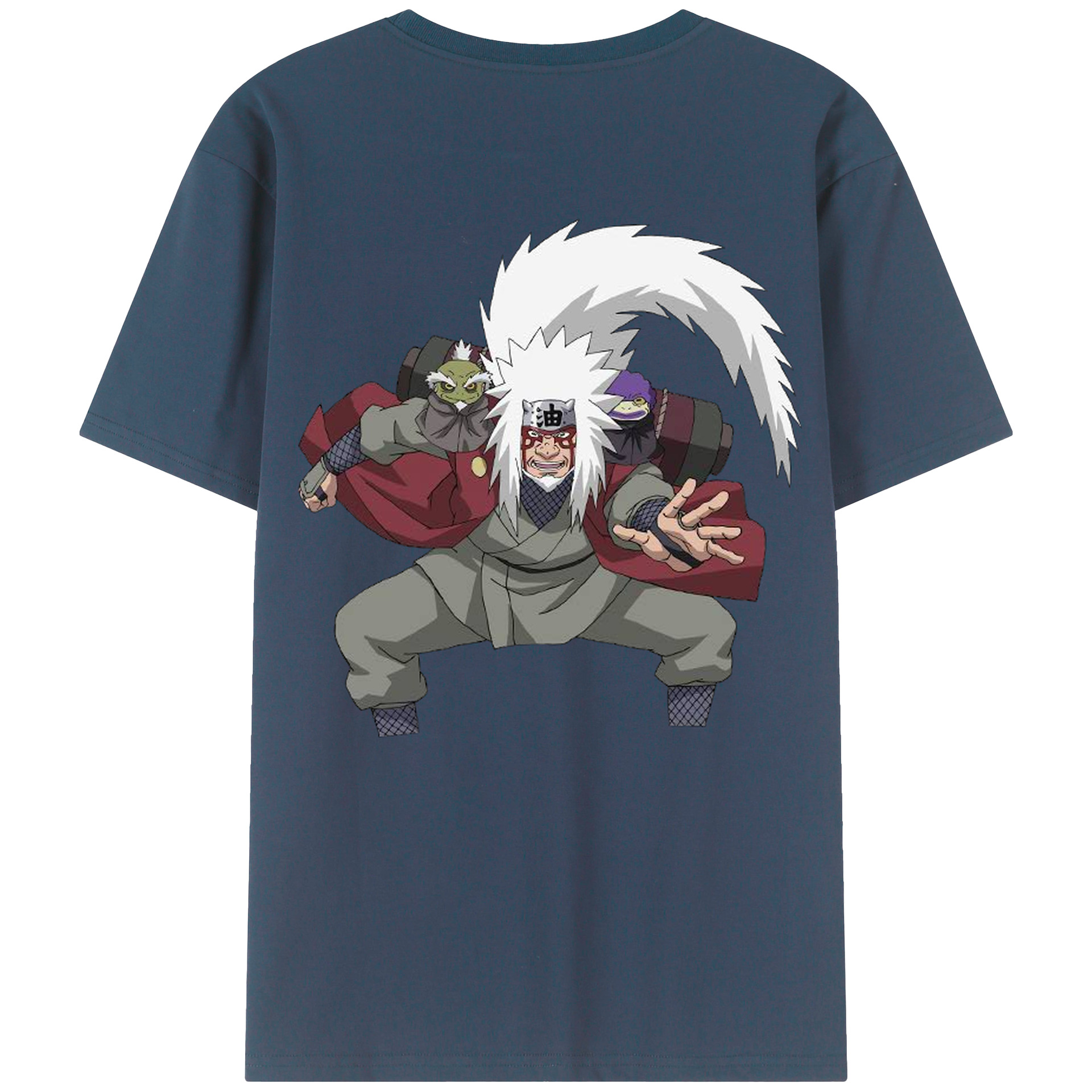 （画像用） NARUTO -ナルト- 自来也（じらいや） Jiraiya 綿100％半袖Tシャツ（背面プリント）