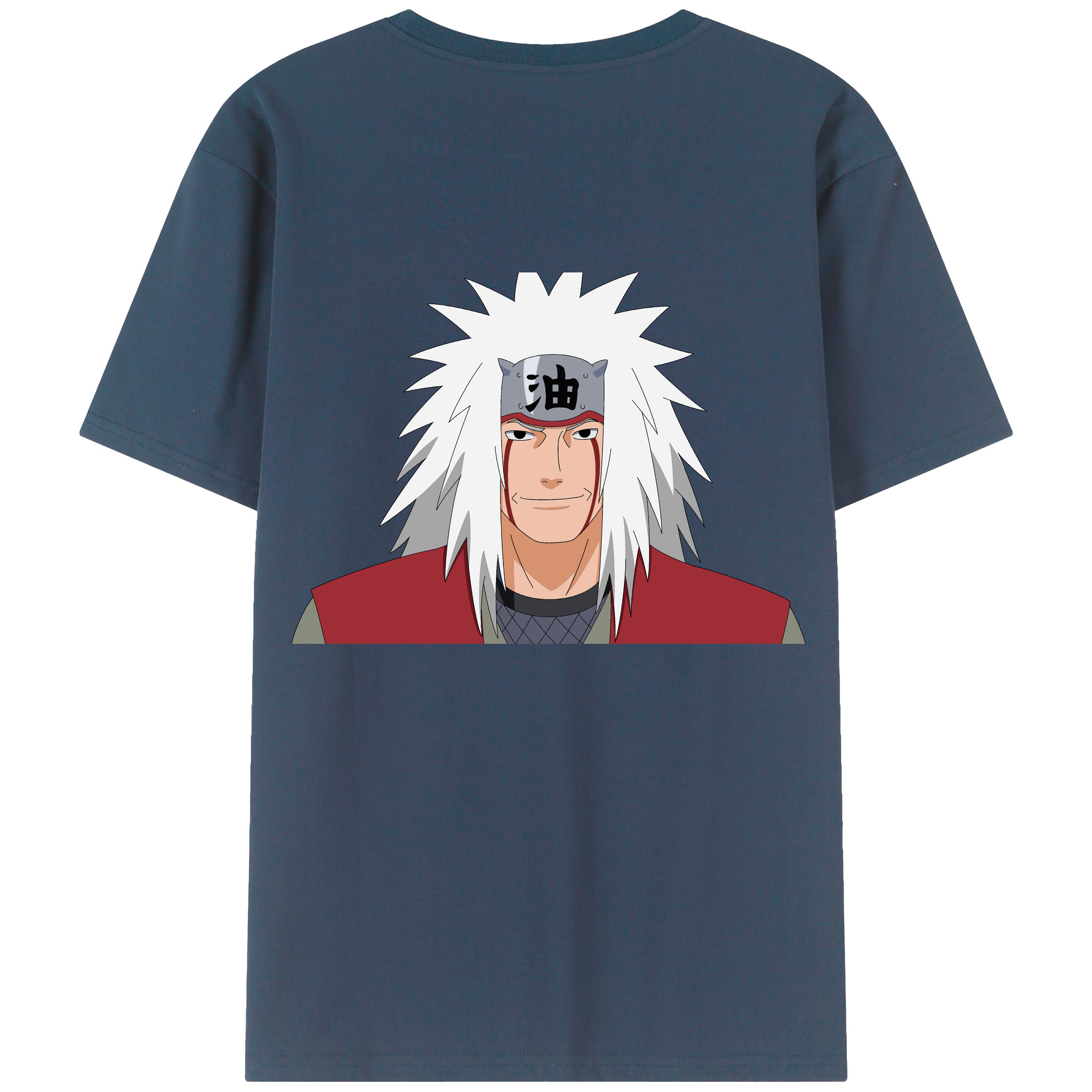 （画像用） NARUTO -ナルト- 自来也（じらいや） Jiraiya 綿100％半袖Tシャツ（背面プリント）