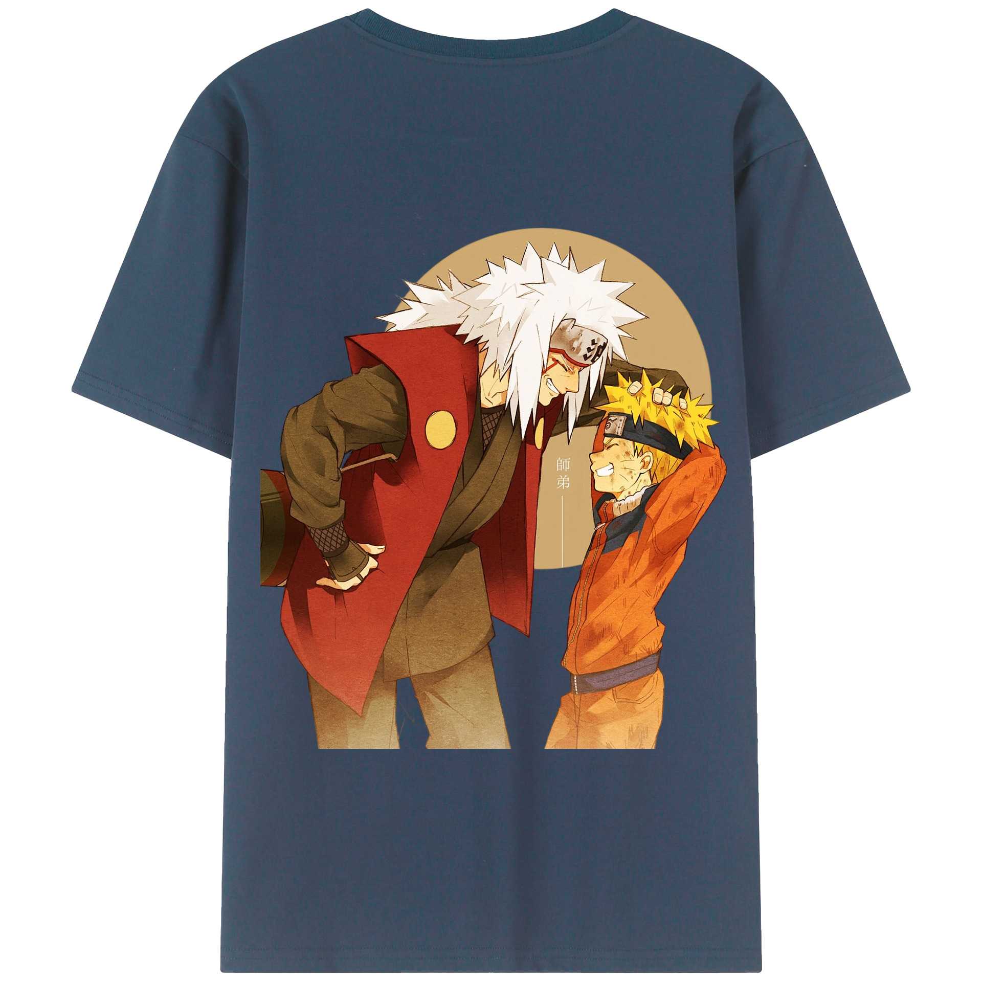 （画像用） NARUTO -ナルト- 自来也（じらいや） Jiraiya 綿100％半袖Tシャツ（背面プリント）