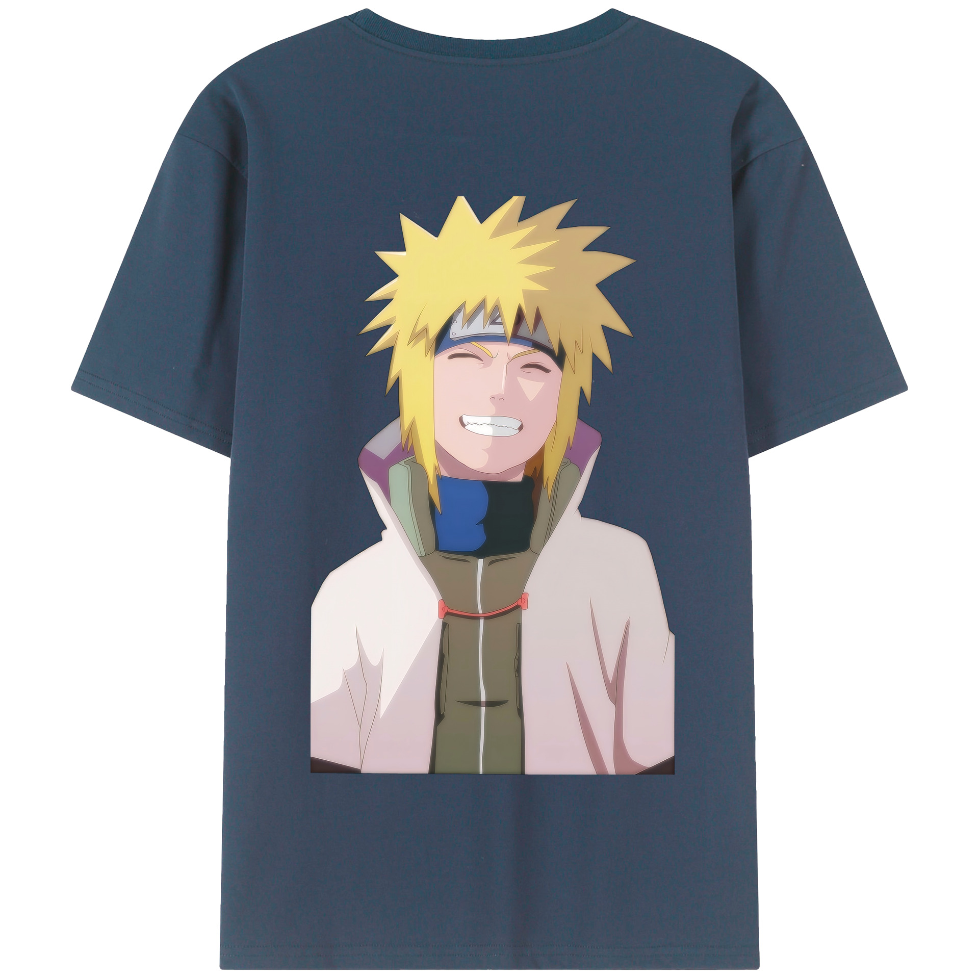 （画像用） NARUTO -ナルト- 波風 ミナト Namikaze Minato 綿100％半袖Tシャツ（背面プリント）