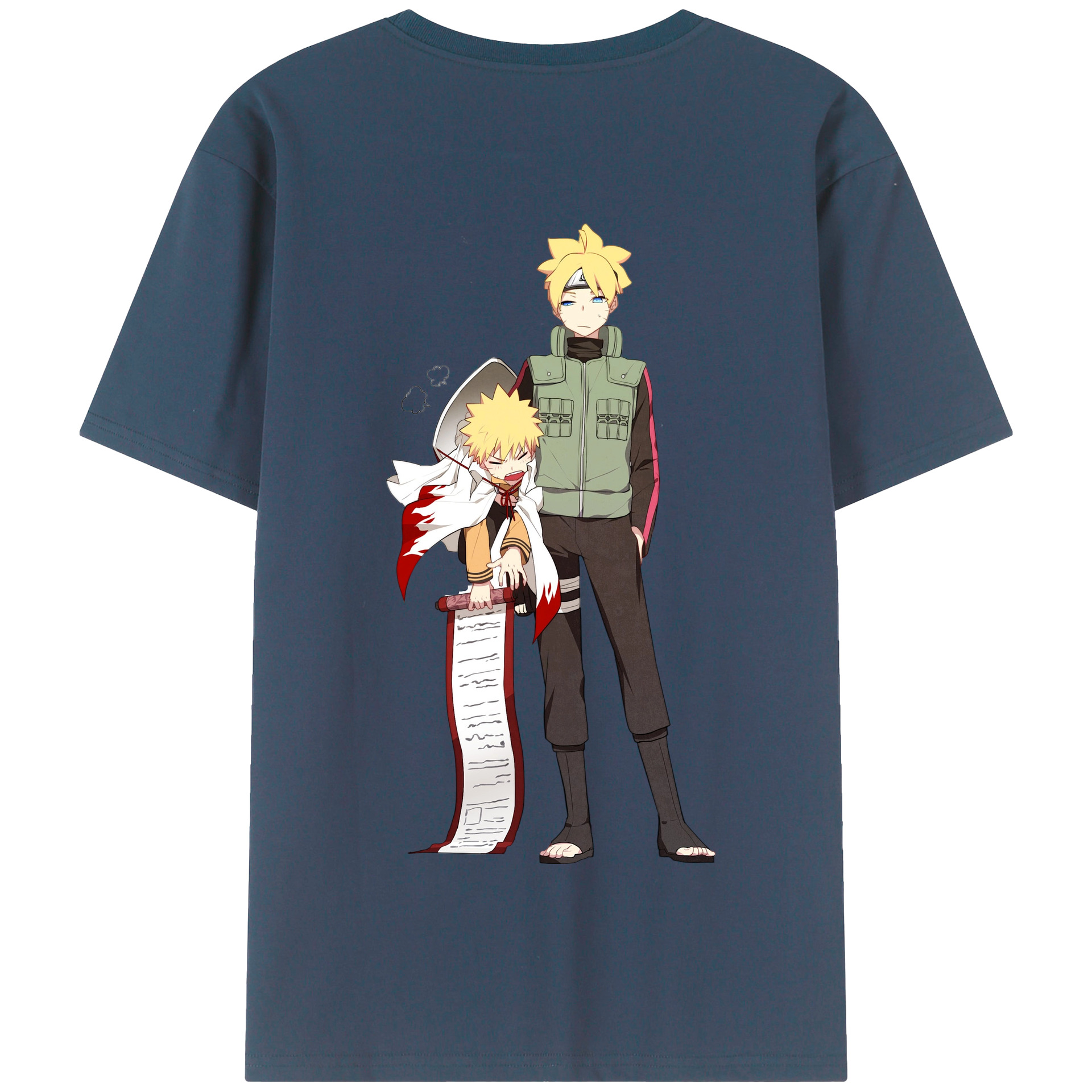 （画像用） NARUTO -ナルト- 波風 ミナト Namikaze Minato 綿100％半袖Tシャツ（背面プリント）