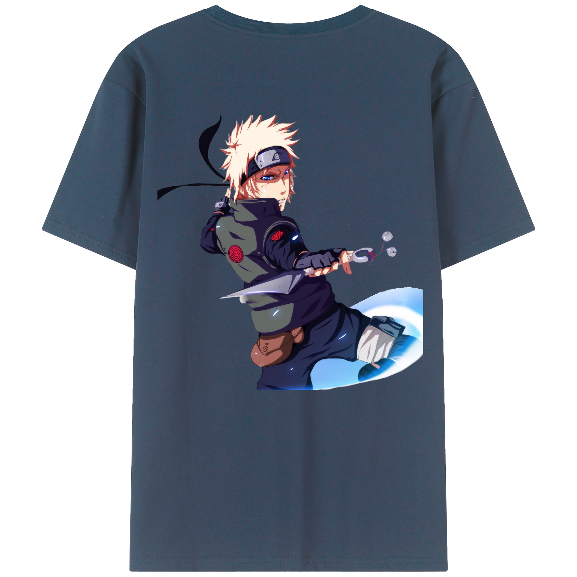 （画像用） NARUTO -ナルト- 波風 ミナト Namikaze Minato 綿100％半袖Tシャツ（背面プリント）