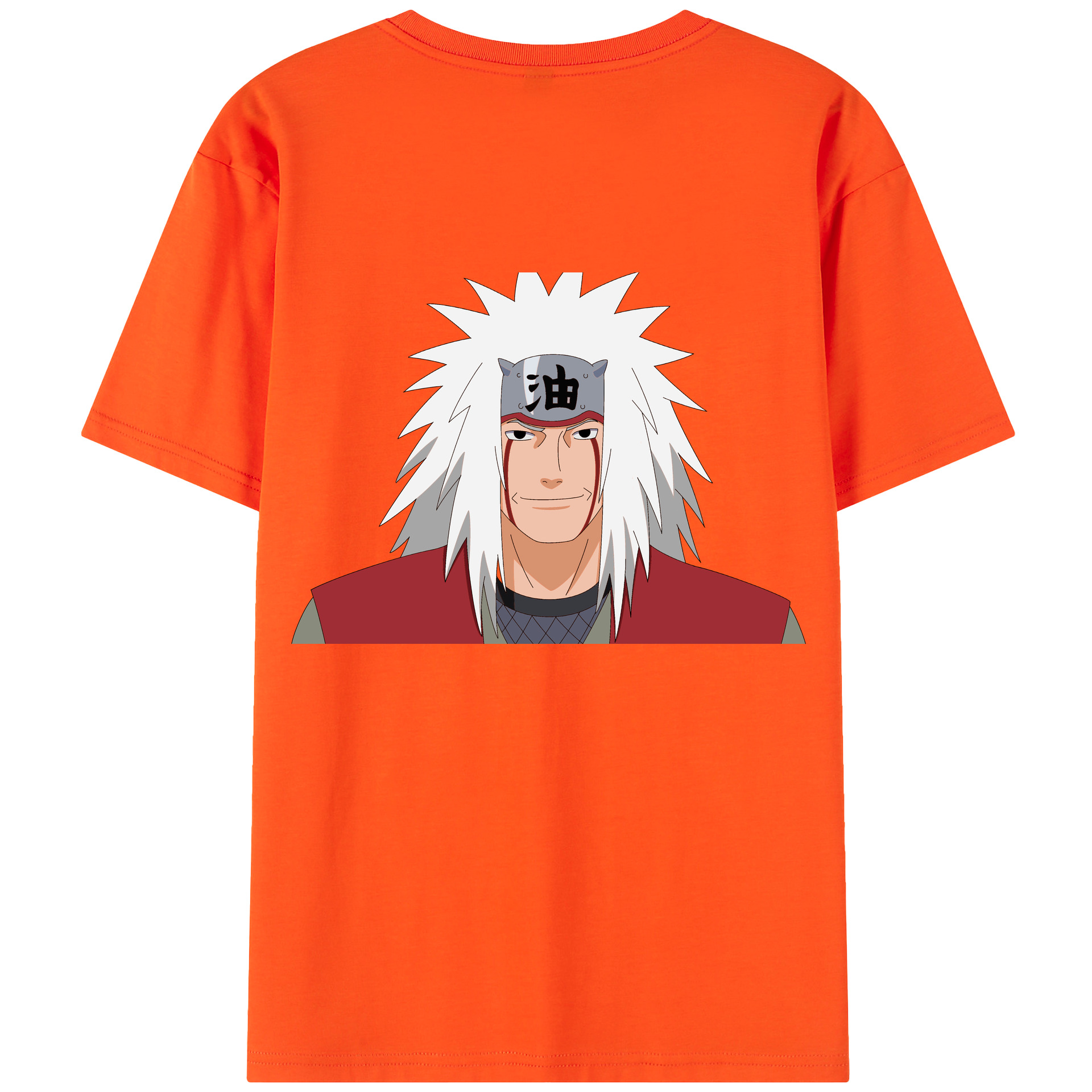 （画像用） NARUTO -ナルト- 自来也（じらいや） Jiraiya 綿100％半袖Tシャツ（背面プリント）