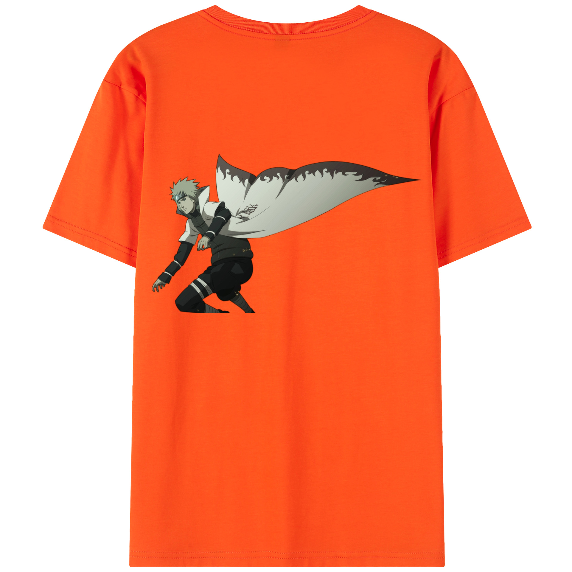 （画像用） NARUTO -ナルト- 波風 ミナト Namikaze Minato 綿100％半袖Tシャツ（背面プリント）