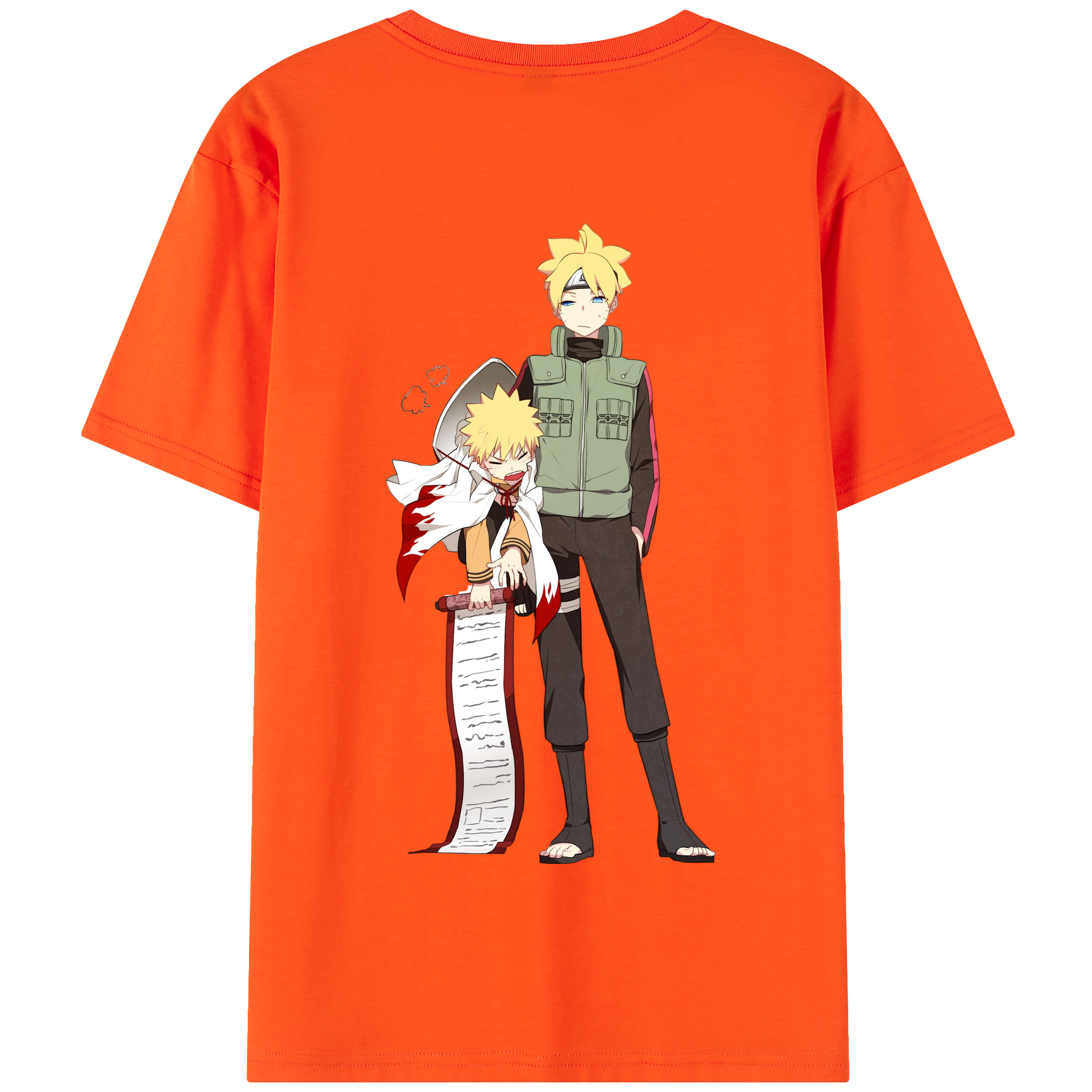 （画像用） NARUTO -ナルト- 波風 ミナト Namikaze Minato 綿100％半袖Tシャツ（背面プリント）