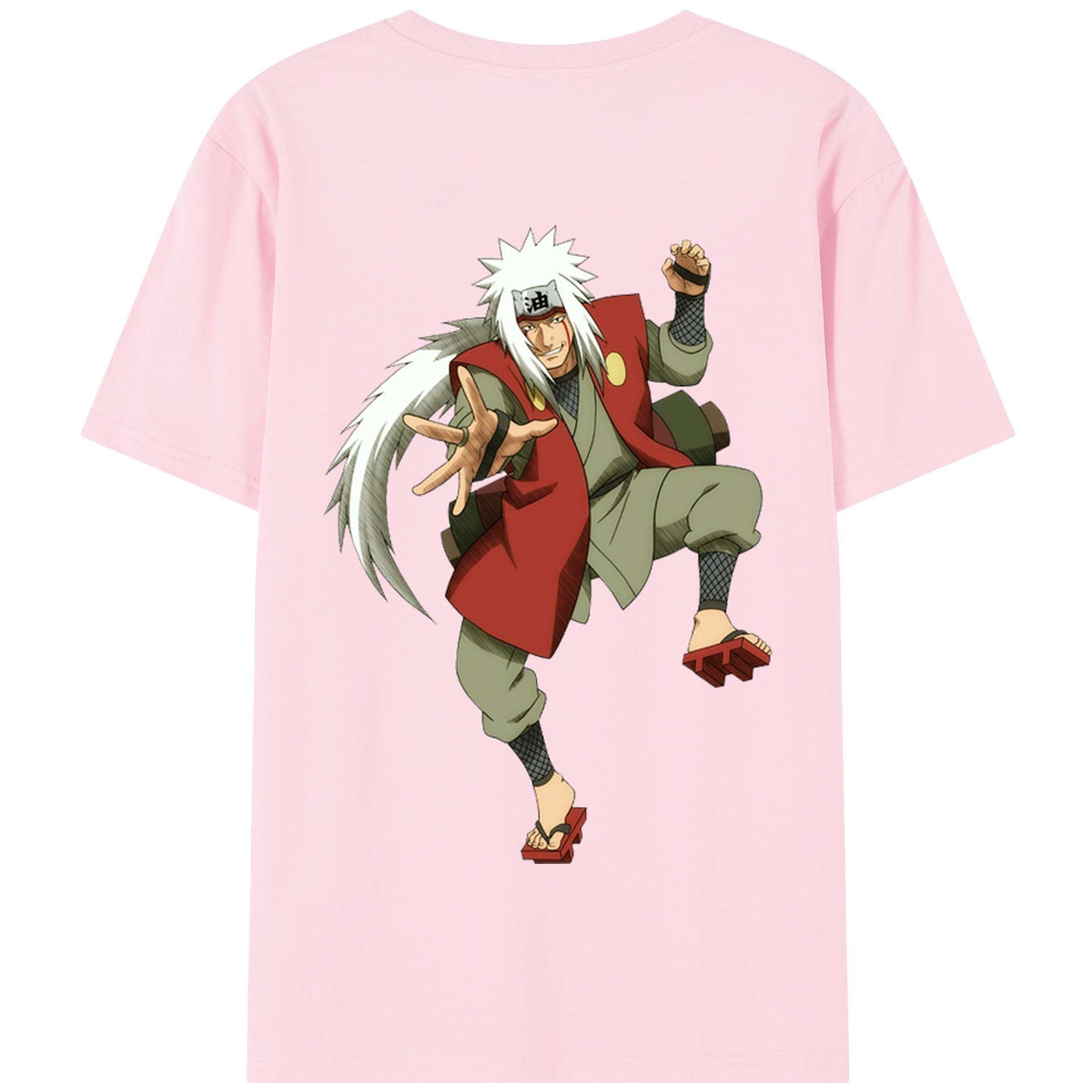 （画像用） NARUTO -ナルト- 自来也（じらいや） Jiraiya 綿100％半袖Tシャツ（背面プリント）