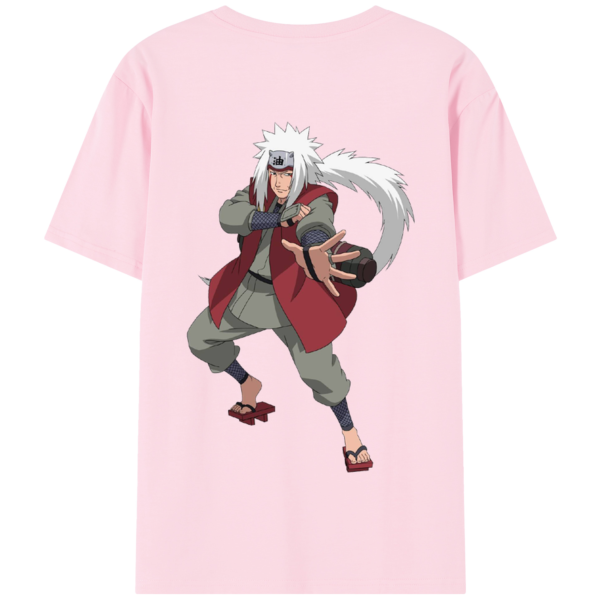 （画像用） NARUTO -ナルト- 自来也（じらいや） Jiraiya 綿100％半袖Tシャツ（背面プリント）