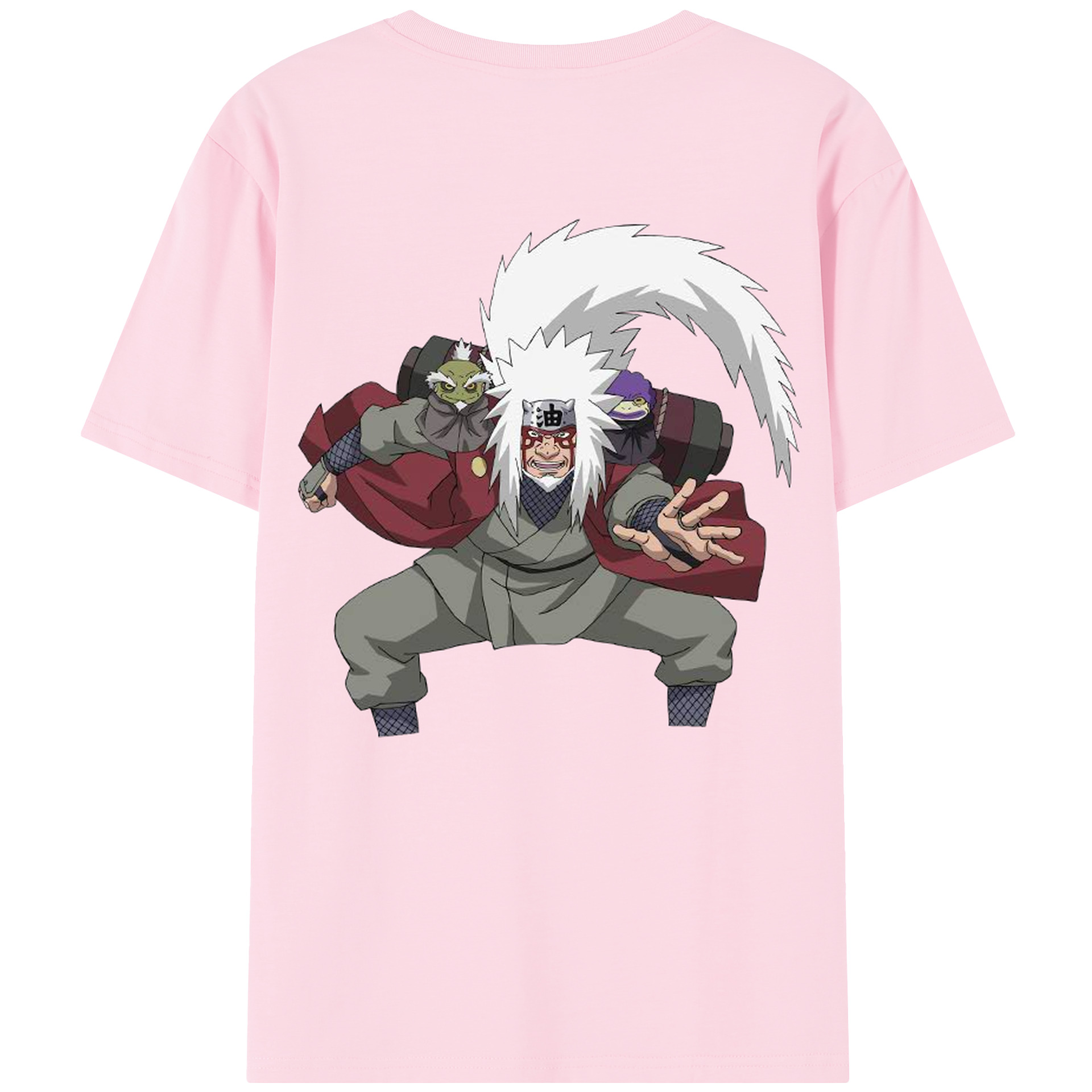 （画像用） NARUTO -ナルト- 自来也（じらいや） Jiraiya 綿100％半袖Tシャツ（背面プリント）