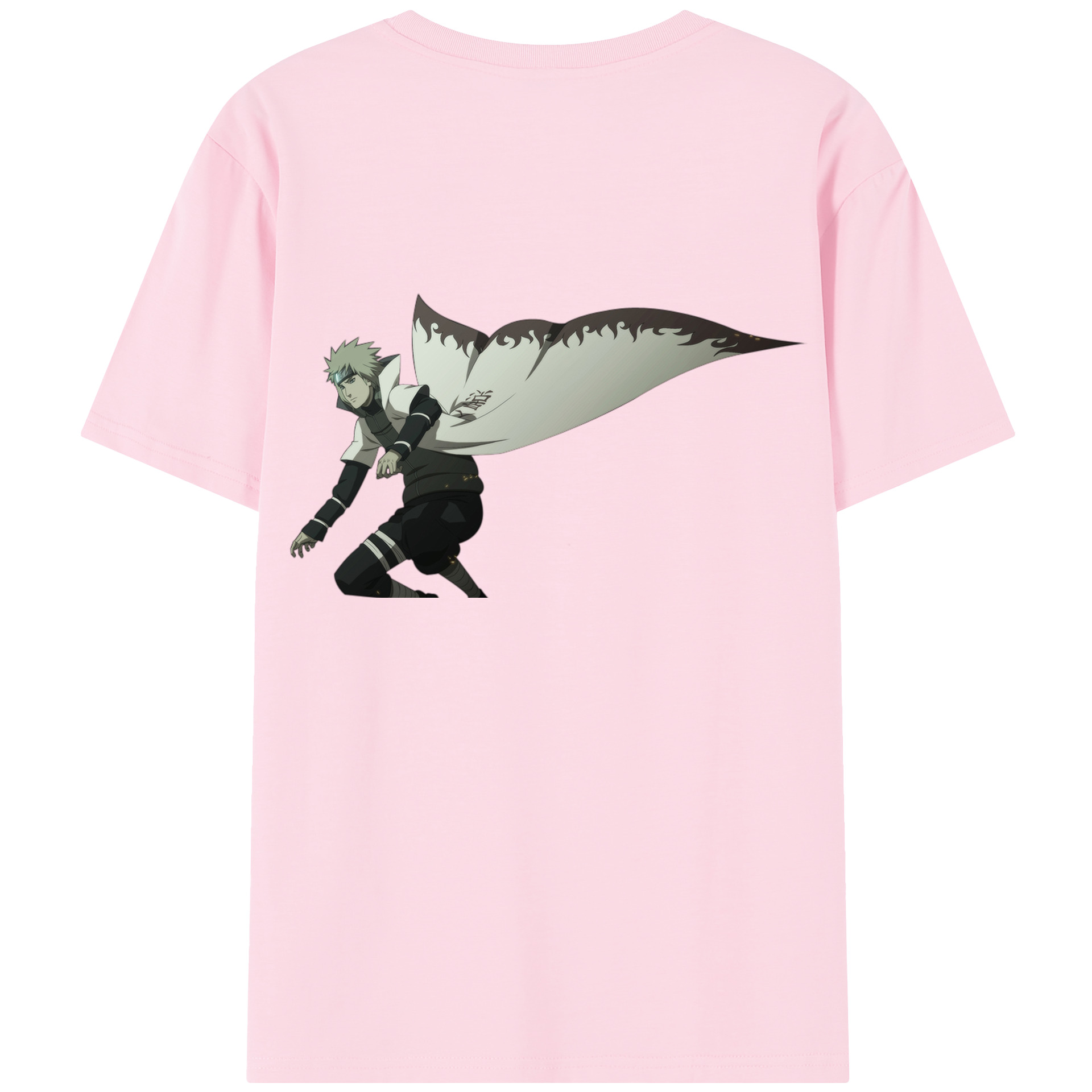 （画像用） NARUTO -ナルト- 波風 ミナト Namikaze Minato 綿100％半袖Tシャツ（背面プリント）