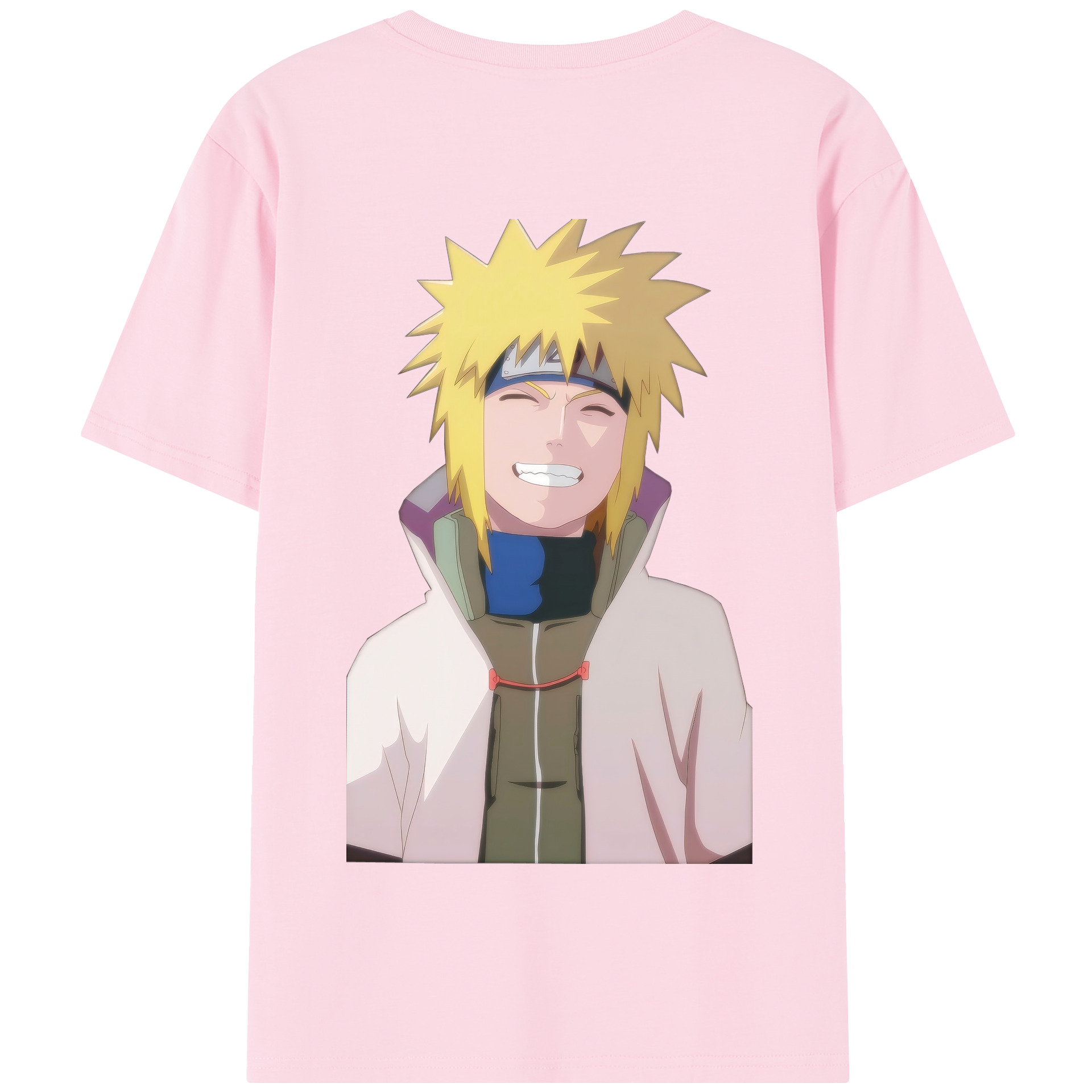 （画像用） NARUTO -ナルト- 波風 ミナト Namikaze Minato 綿100％半袖Tシャツ（背面プリント）