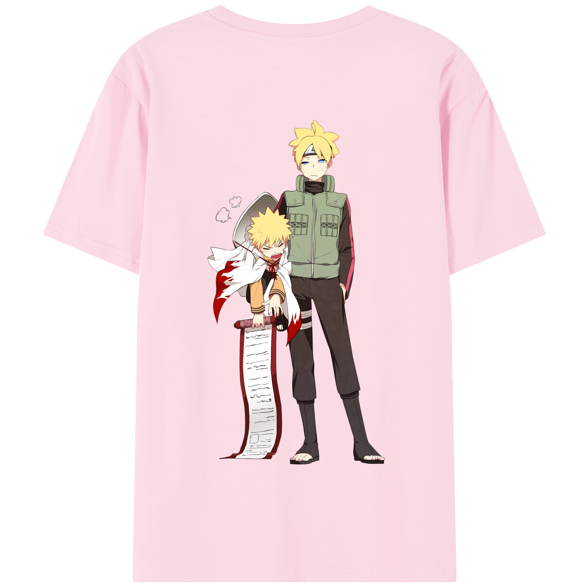 （画像用） NARUTO -ナルト- 波風 ミナト Namikaze Minato 綿100％半袖Tシャツ（背面プリント）
