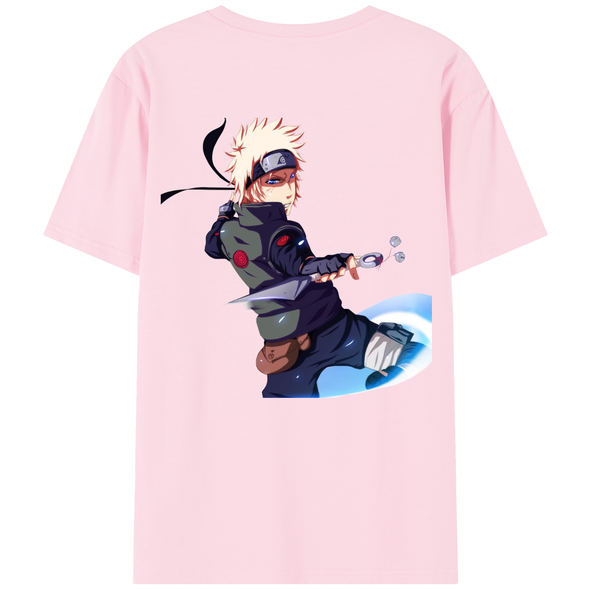 （画像用） NARUTO -ナルト- 波風 ミナト Namikaze Minato 綿100％半袖Tシャツ（背面プリント）