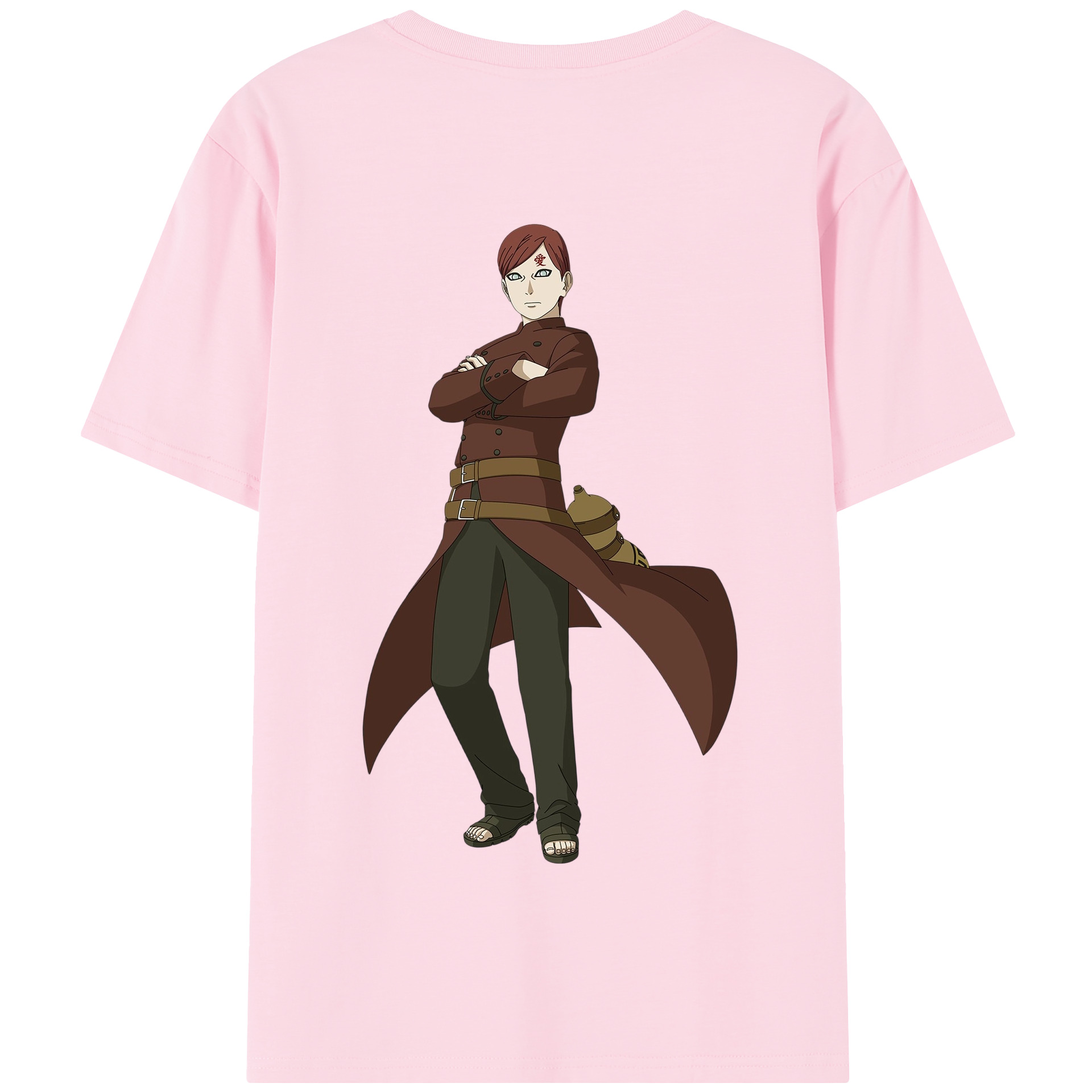 （画像用） NARUTO -ナルト- ガアラ Gaara 綿100％半袖Tシャツ（背面プリント）