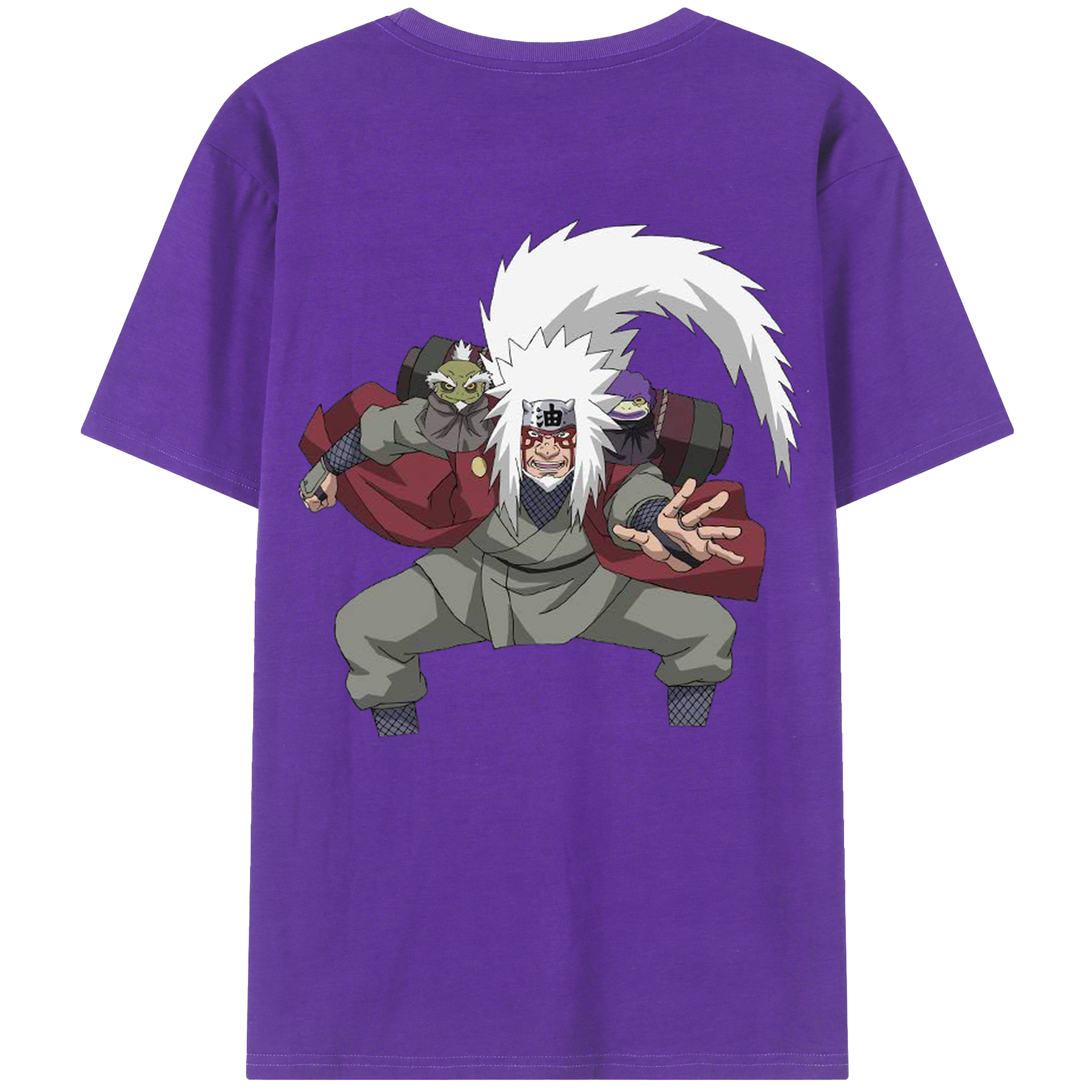 （画像用） NARUTO -ナルト- 自来也（じらいや） Jiraiya 綿100％半袖Tシャツ（背面プリント）