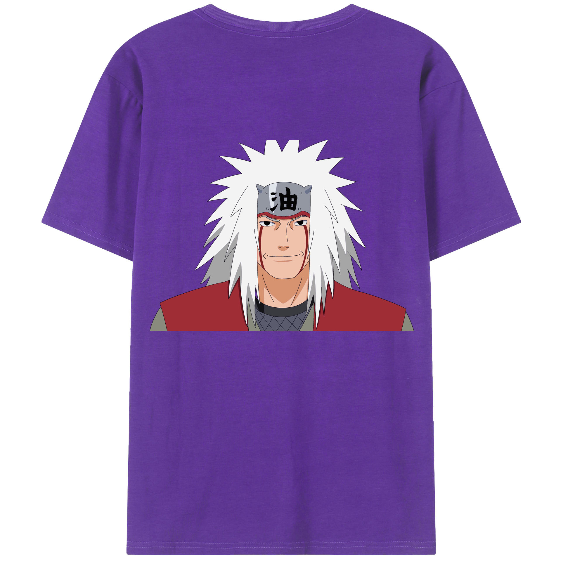 （画像用） NARUTO -ナルト- 自来也（じらいや） Jiraiya 綿100％半袖Tシャツ（背面プリント）