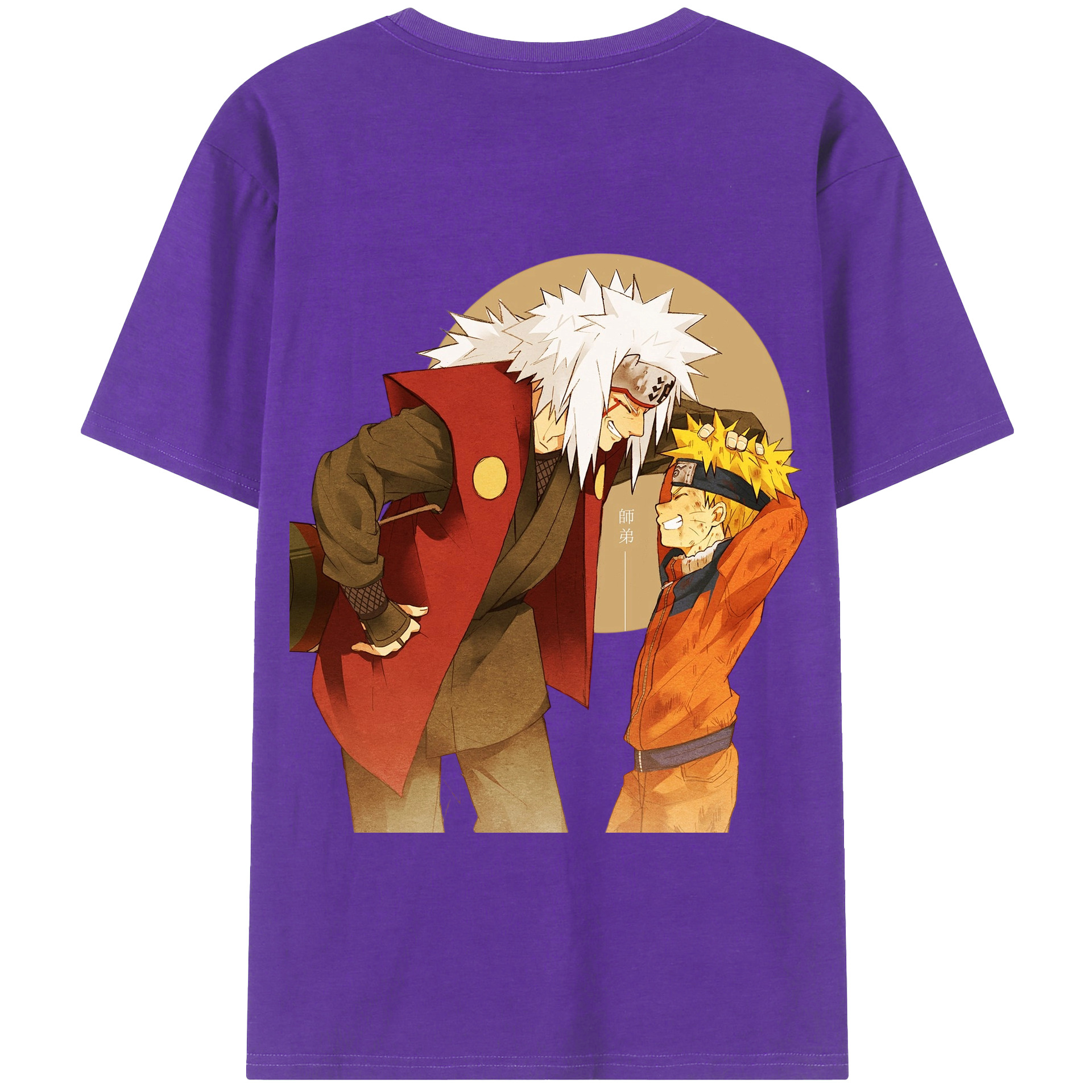 （画像用） NARUTO -ナルト- 自来也（じらいや） Jiraiya 綿100％半袖Tシャツ（背面プリント）
