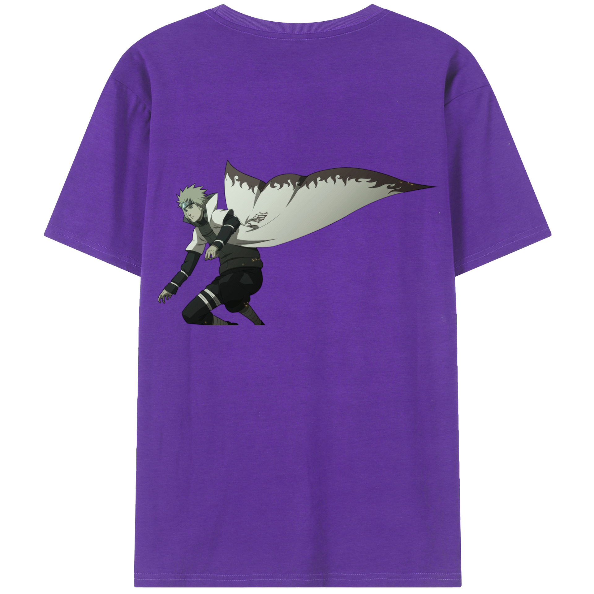 （画像用） NARUTO -ナルト- 波風 ミナト Namikaze Minato 綿100％半袖Tシャツ（背面プリント）
