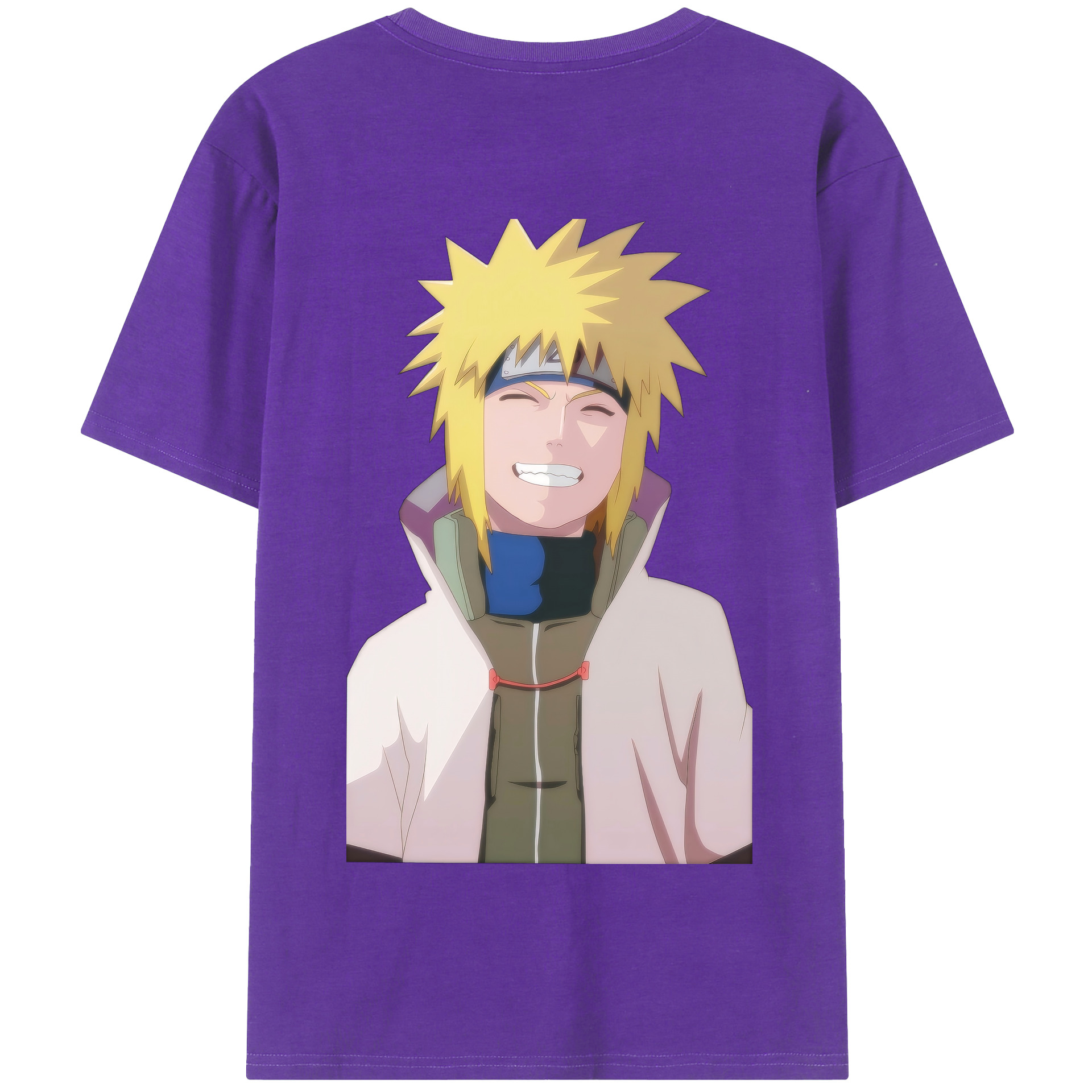 （画像用） NARUTO -ナルト- 波風 ミナト Namikaze Minato 綿100％半袖Tシャツ（背面プリント）