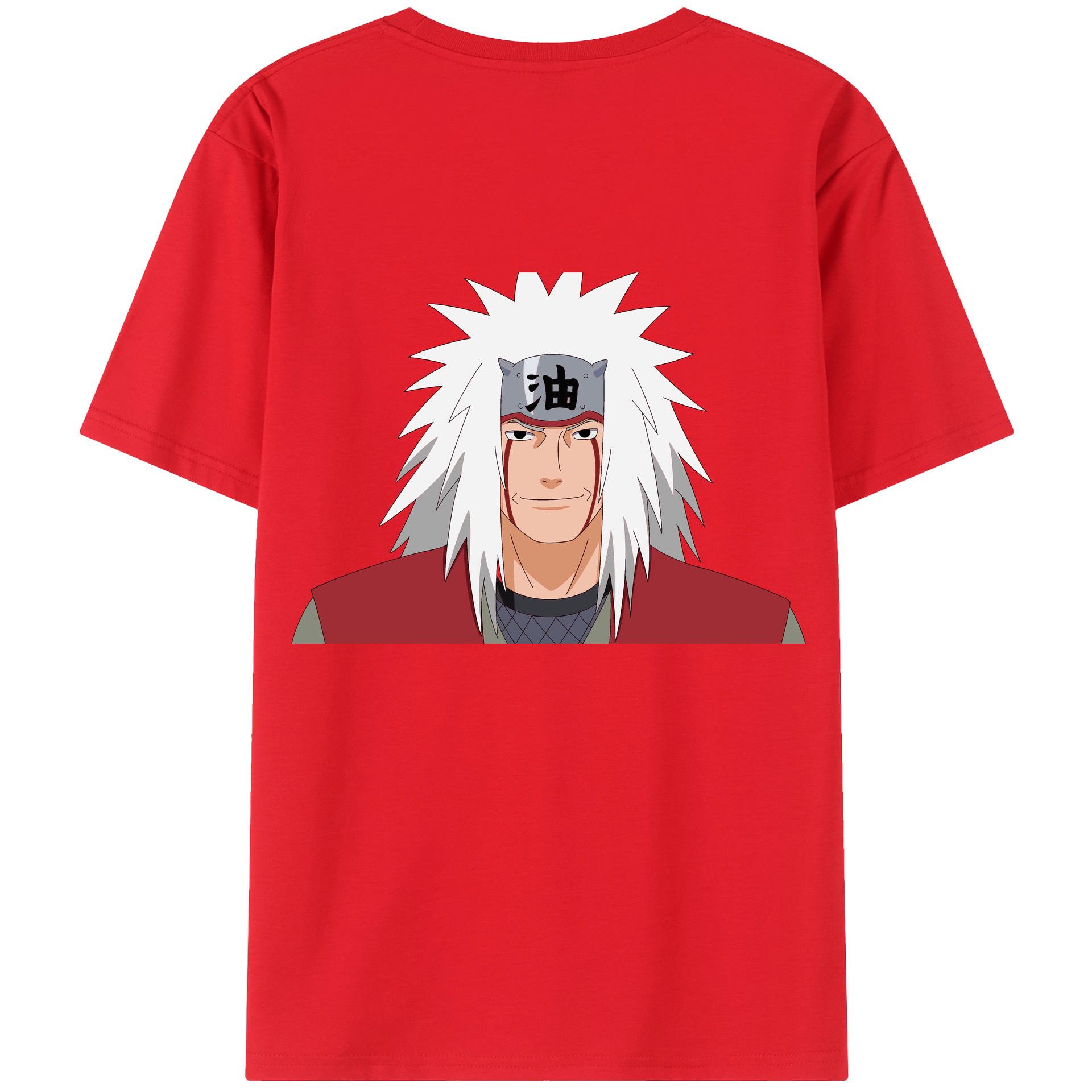 （画像用） NARUTO -ナルト- 自来也（じらいや） Jiraiya 綿100％半袖Tシャツ（背面プリント）
