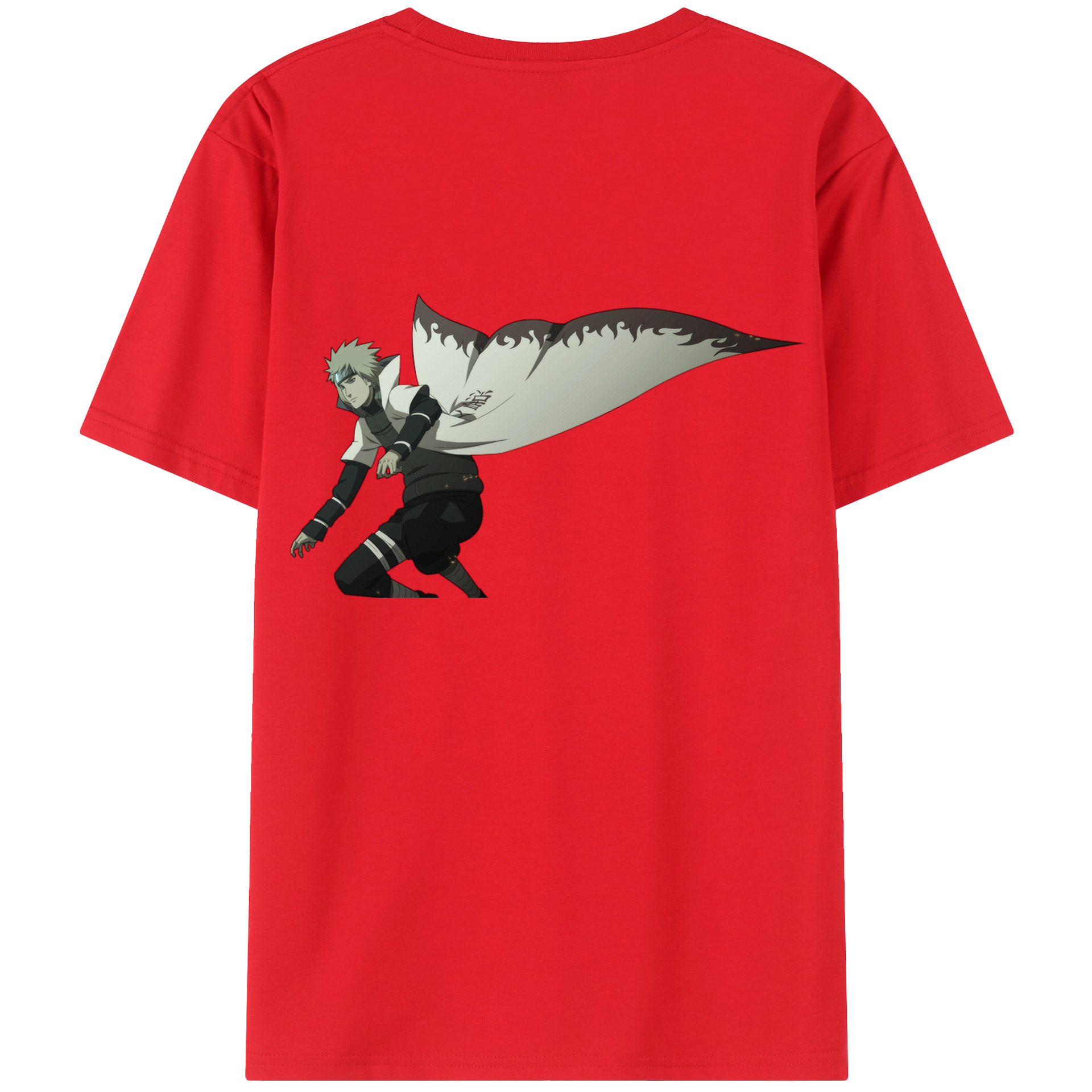 （画像用） NARUTO -ナルト- 波風 ミナト Namikaze Minato 綿100％半袖Tシャツ（背面プリント）