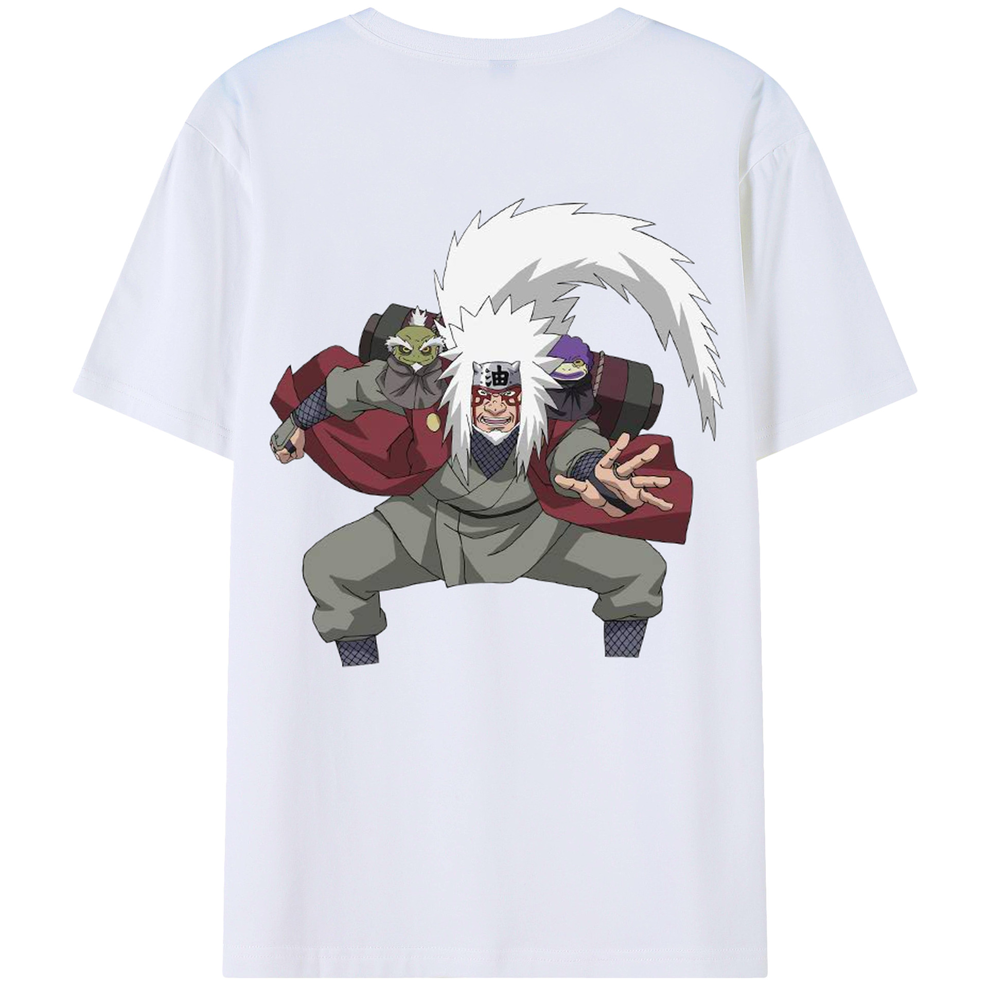 （画像用） NARUTO -ナルト- 自来也（じらいや） Jiraiya 綿100％半袖Tシャツ（背面プリント）