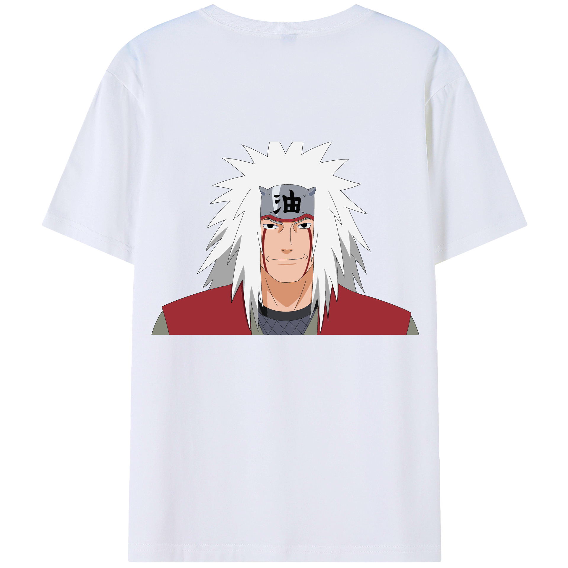 （画像用） NARUTO -ナルト- 自来也（じらいや） Jiraiya 綿100％半袖Tシャツ（背面プリント）