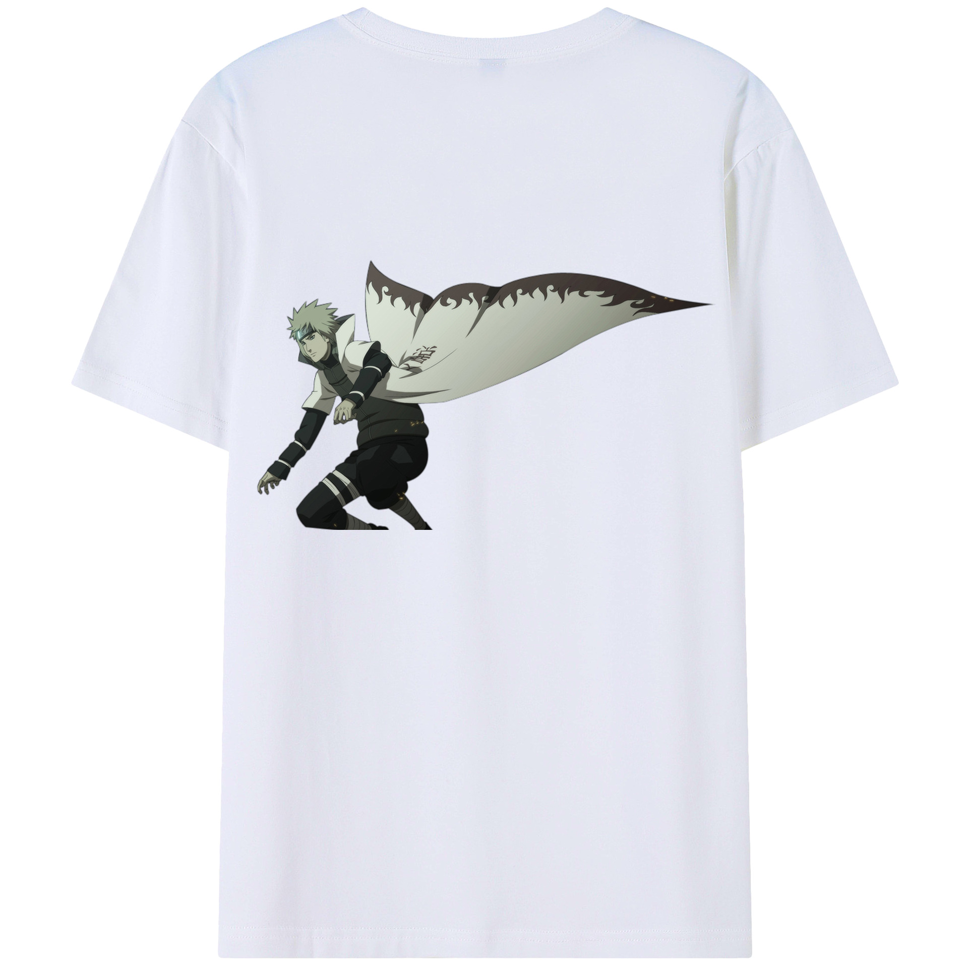 （画像用） NARUTO -ナルト- 波風 ミナト Namikaze Minato 綿100％半袖Tシャツ（背面プリント）