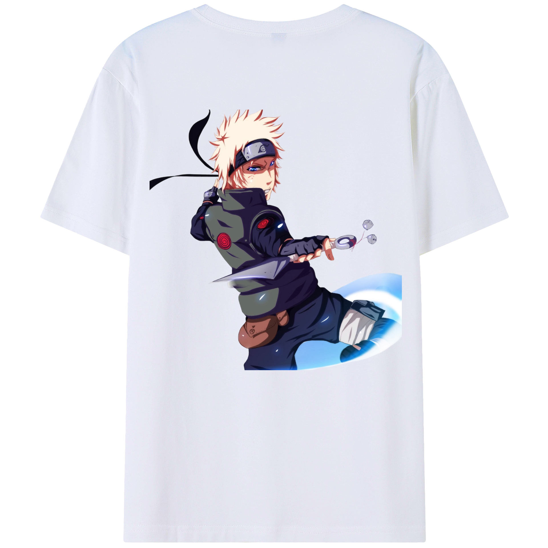 （画像用） NARUTO -ナルト- 波風 ミナト Namikaze Minato 綿100％半袖Tシャツ（背面プリント）